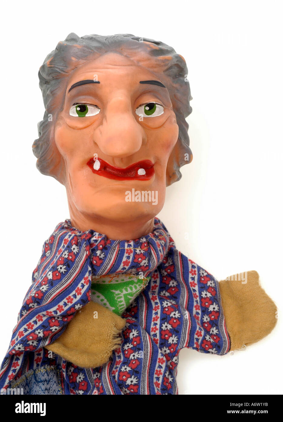 punch theatre puppet, mad mother-in-law, to act up Stock Photo
