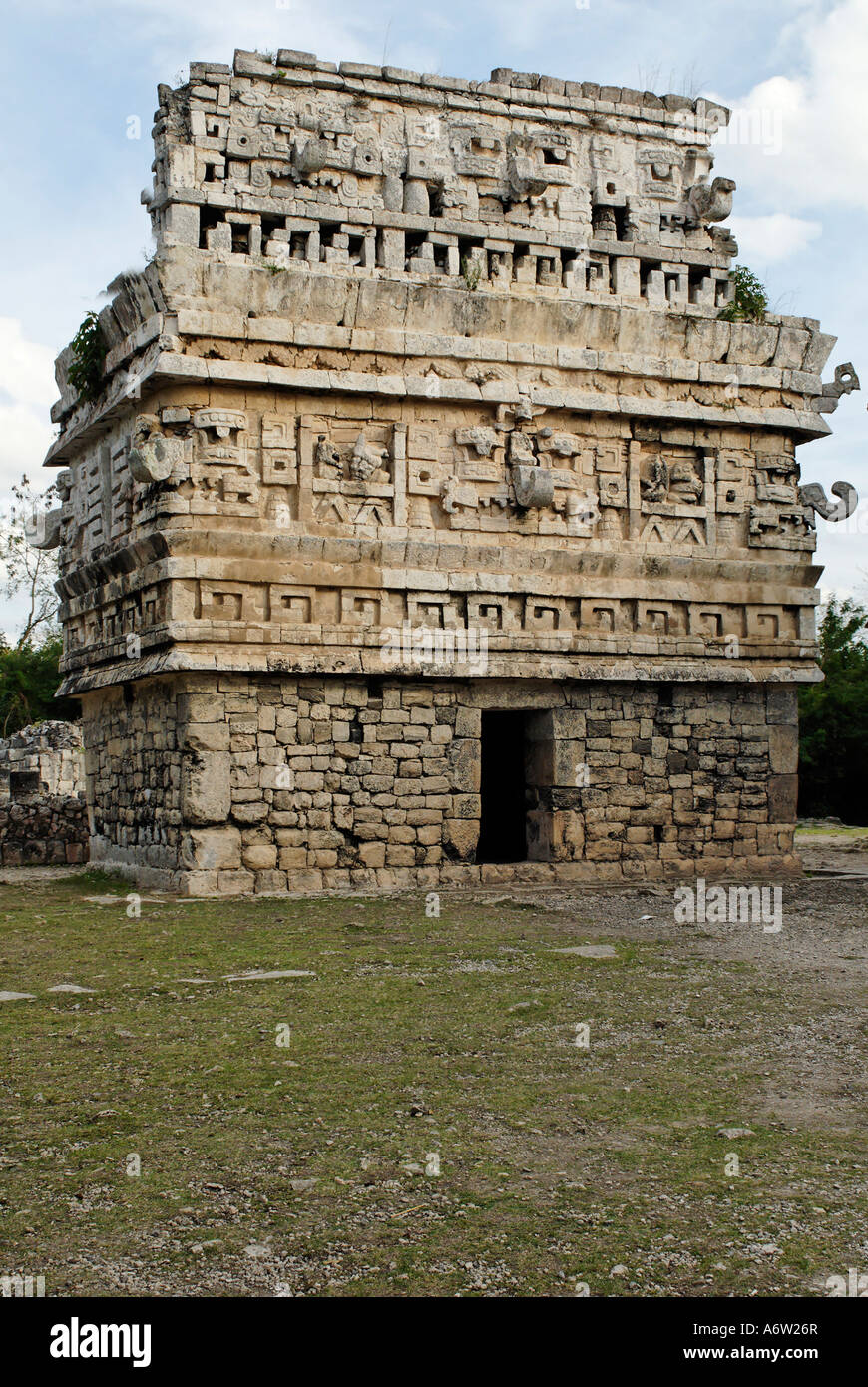 La Iglesia, Maya and Toltec archeological site Chichen Itza, new  worldwonder, Yucatan, Mexico Stock Photo - Alamy