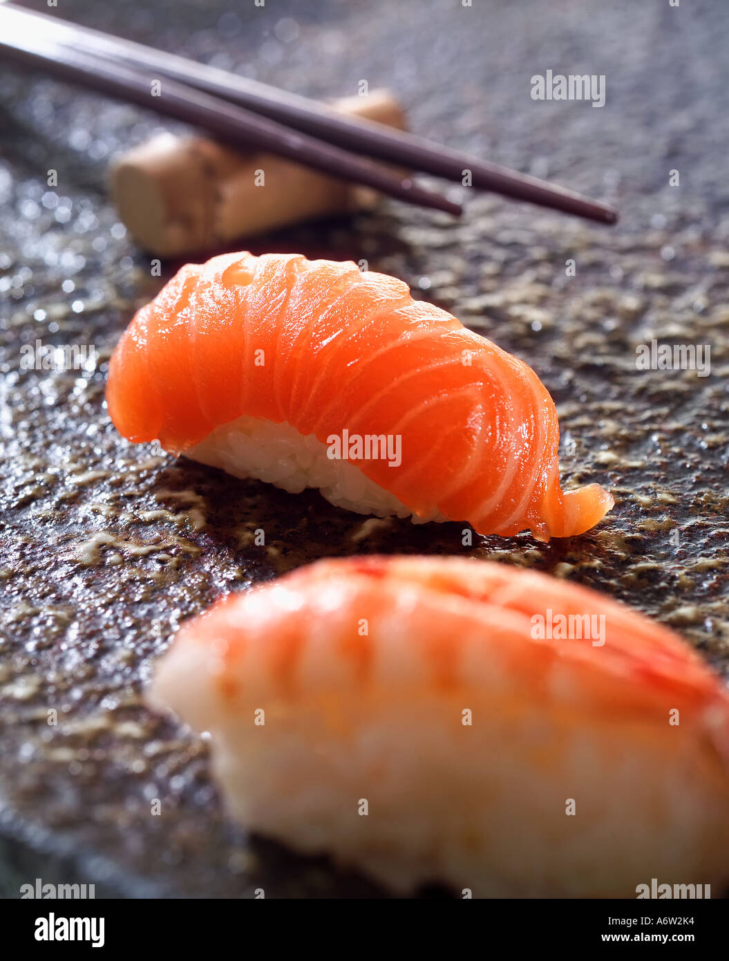 Smoked Salmon Sushi Stock Photo - Alamy