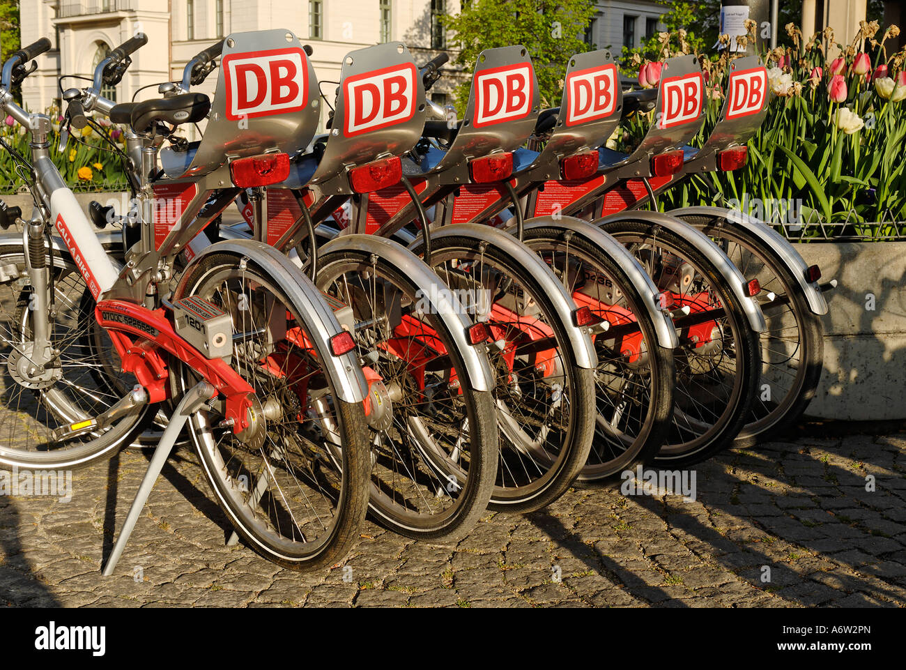Call a bike, rental bicycles owned by Deutsche Bahn Stock Photo