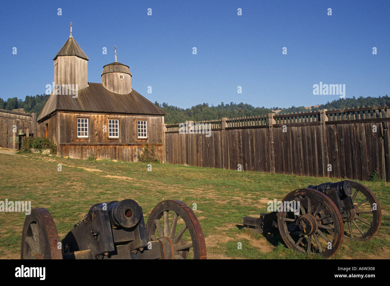 California Fort Ross State Historic Park Russian outpost on north coast circa 1812 Stock Photo