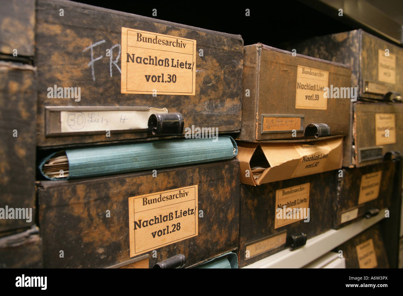 Legacy archive at federal archive in Koblenz, Rhineland-Palatinate, Germany Stock Photo