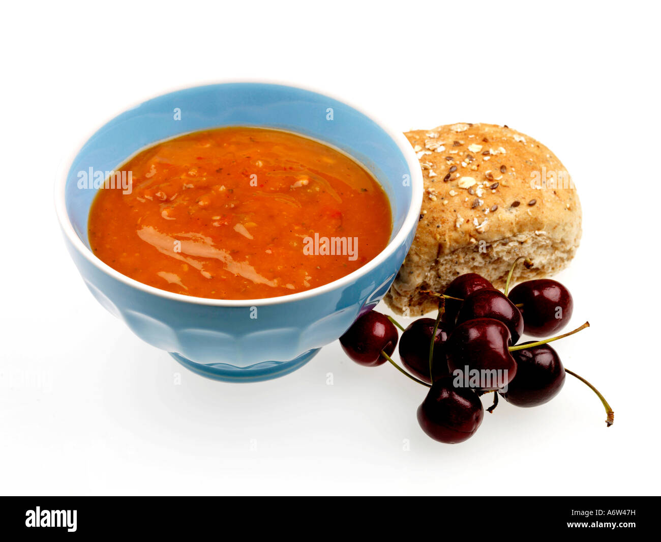 Tomato and Lentil Soup Stock Photo