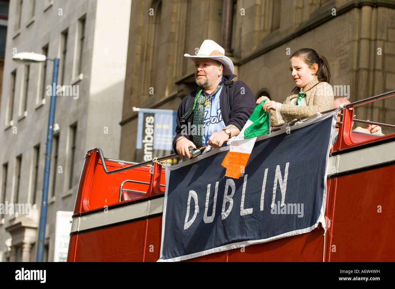 St.Patrick's day parade Manchester UK Stock Photo Alamy