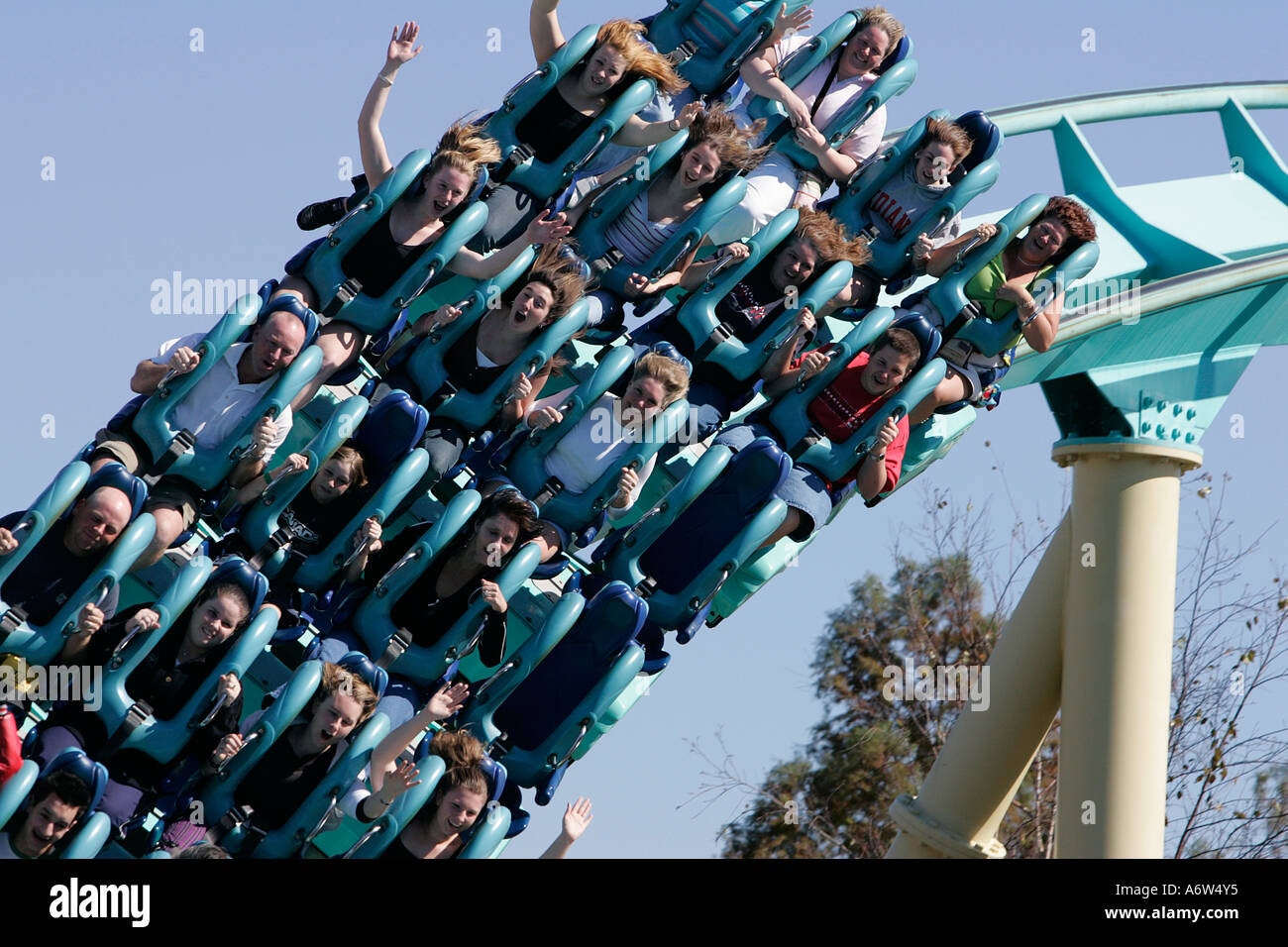 view of a group of people on a roller coaster sky group vacations