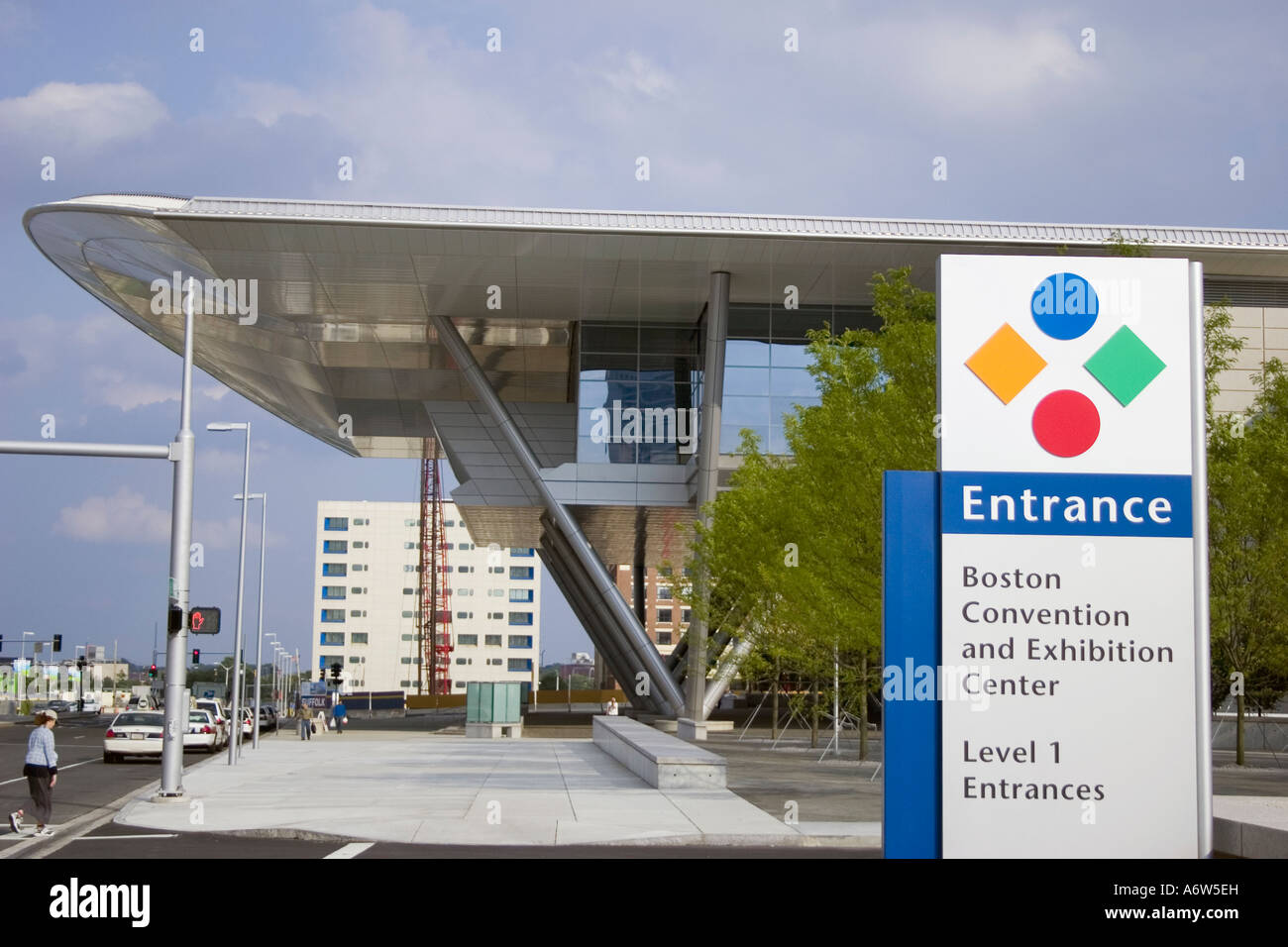 Boston Convention and Exhibition Center Level 1 Entrances Stock Photo