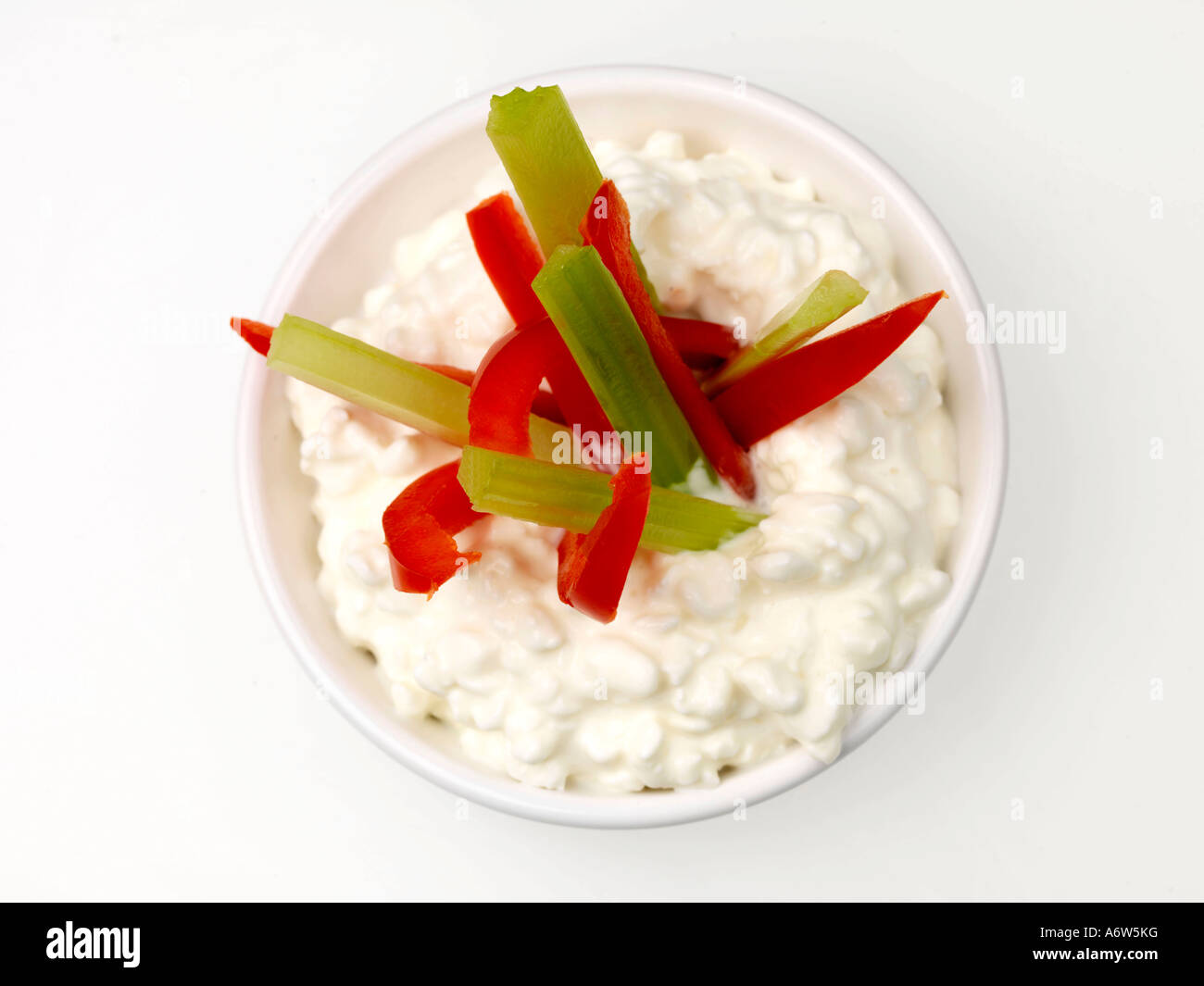 Cottage Cheese With Celery And Peppers Stock Photo 11652147 Alamy