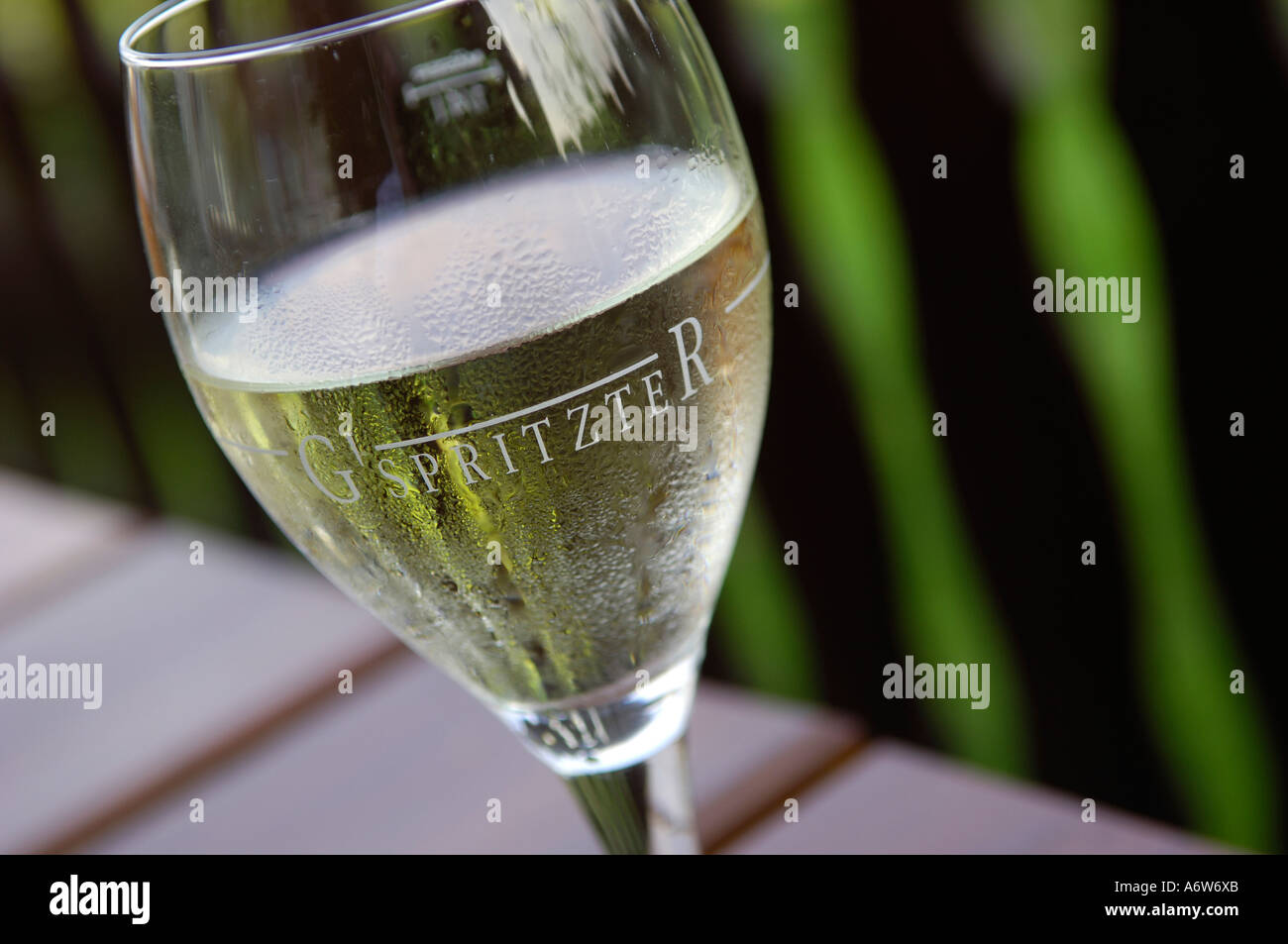 Weißer Spritzer, white wine with soda Stock Photo 6658602 Alamy
