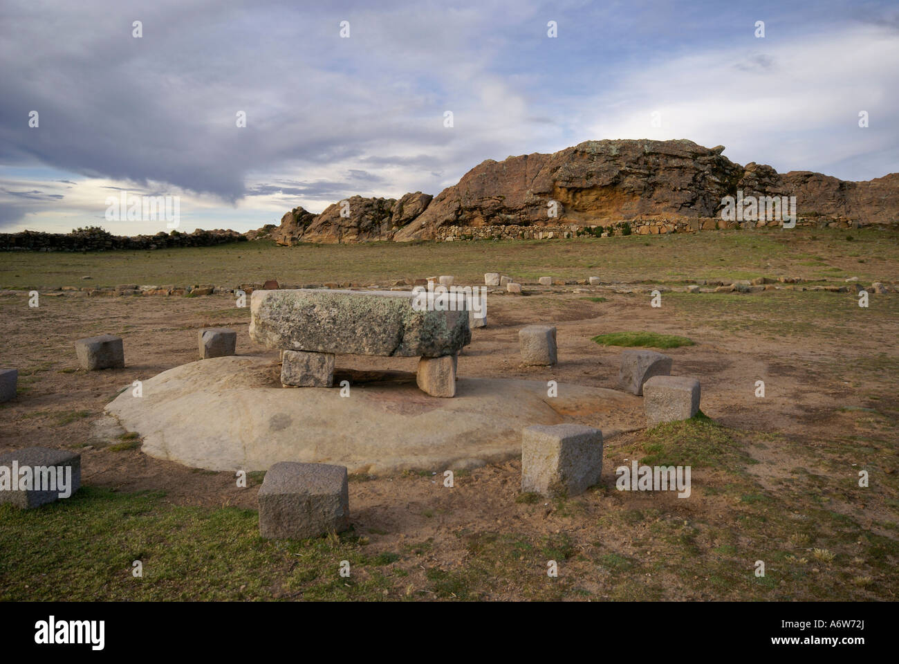 Cult site of the Inka at Isla del Sol, Lake Titikaka, Bolivia Stock ...
