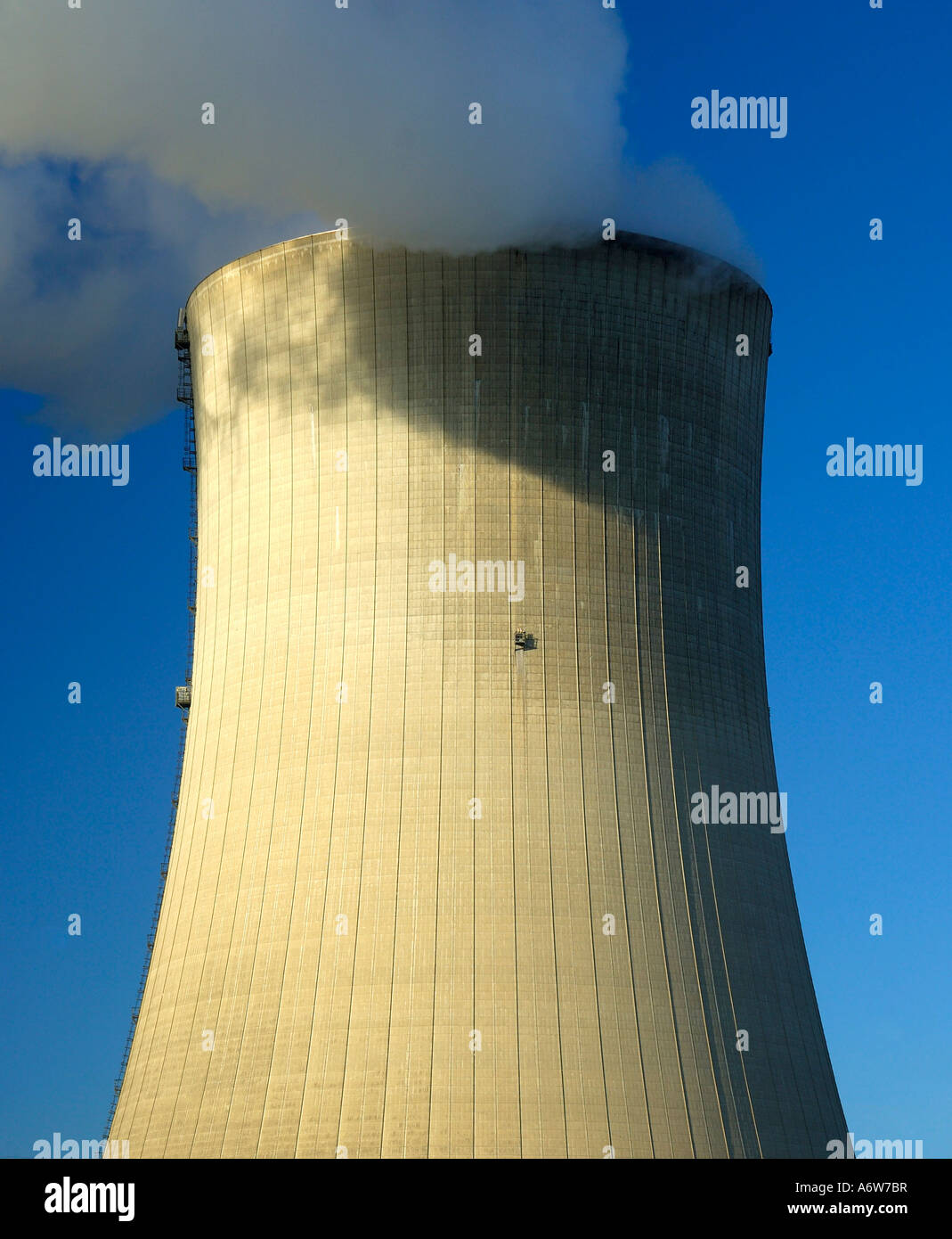Cooling tower of a power plant Stock Photo