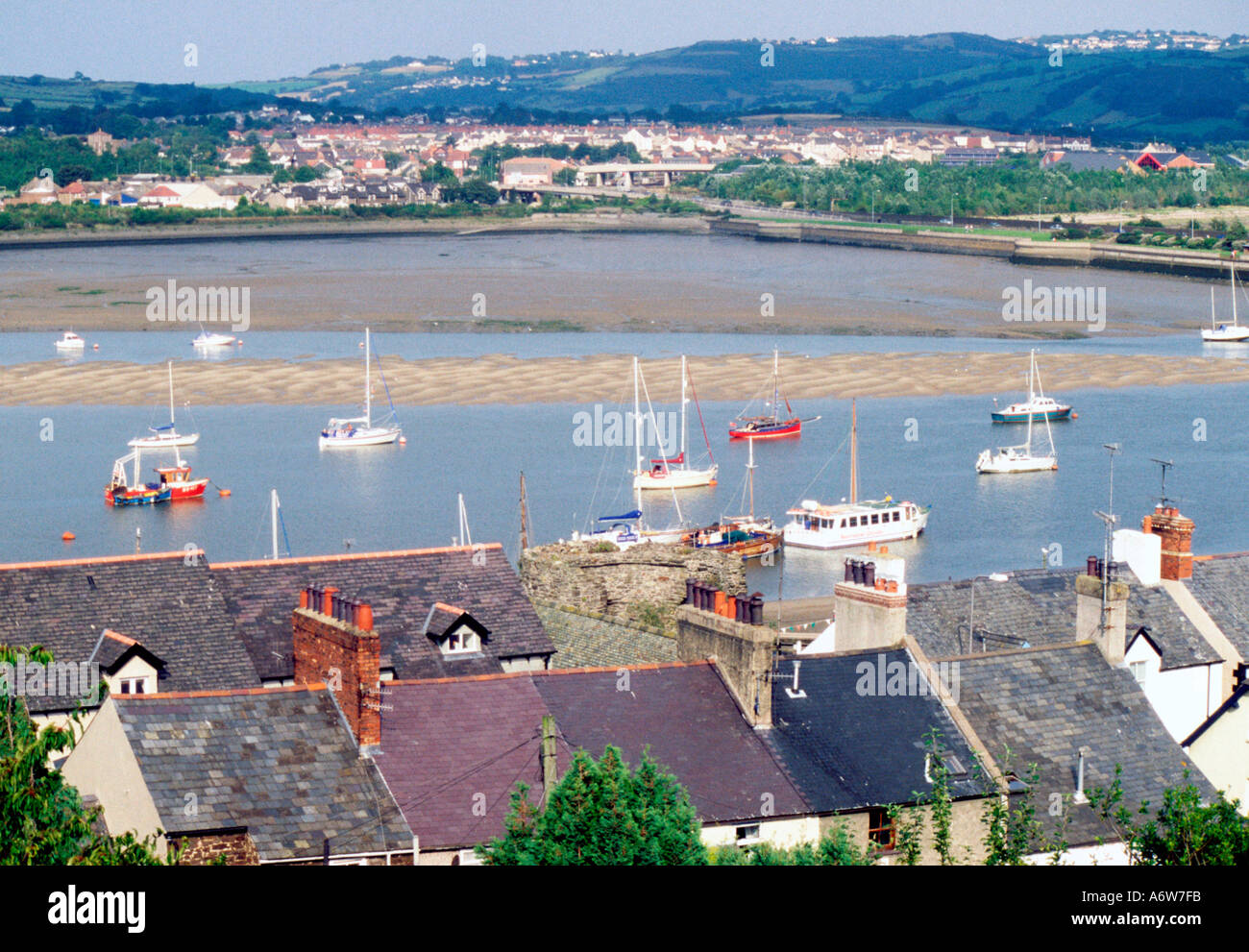 Tywyn and Llandudno Junction from Conwy North Wales Denbighshire Gwynedd Stock Photo