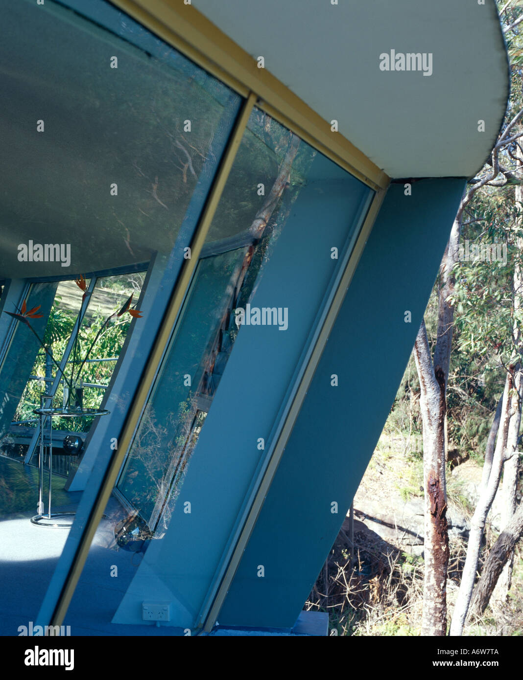 Spaceship House, near Sydney, New South Wales, 1963. Slanting glass