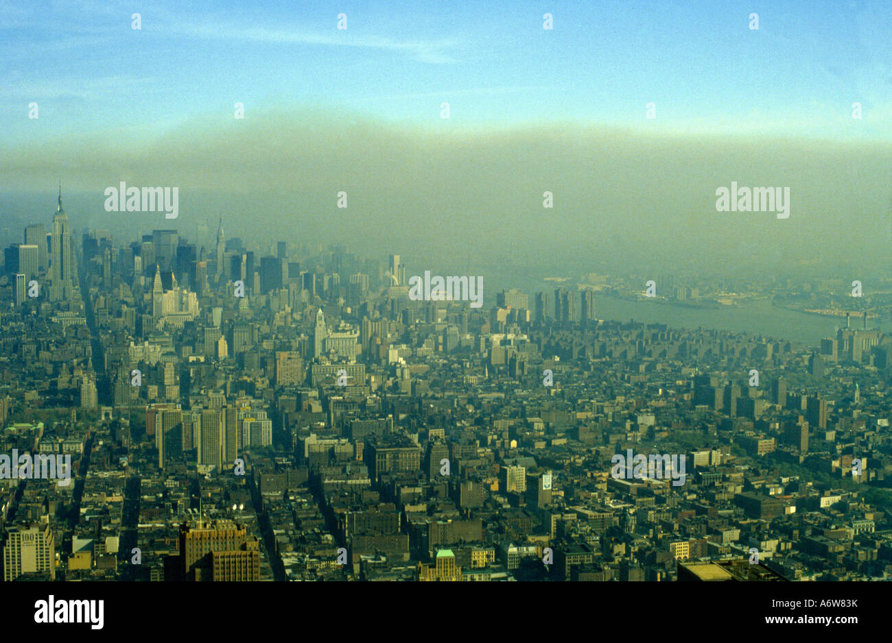 New York Usa Pollution Over City Stock Photo - Alamy