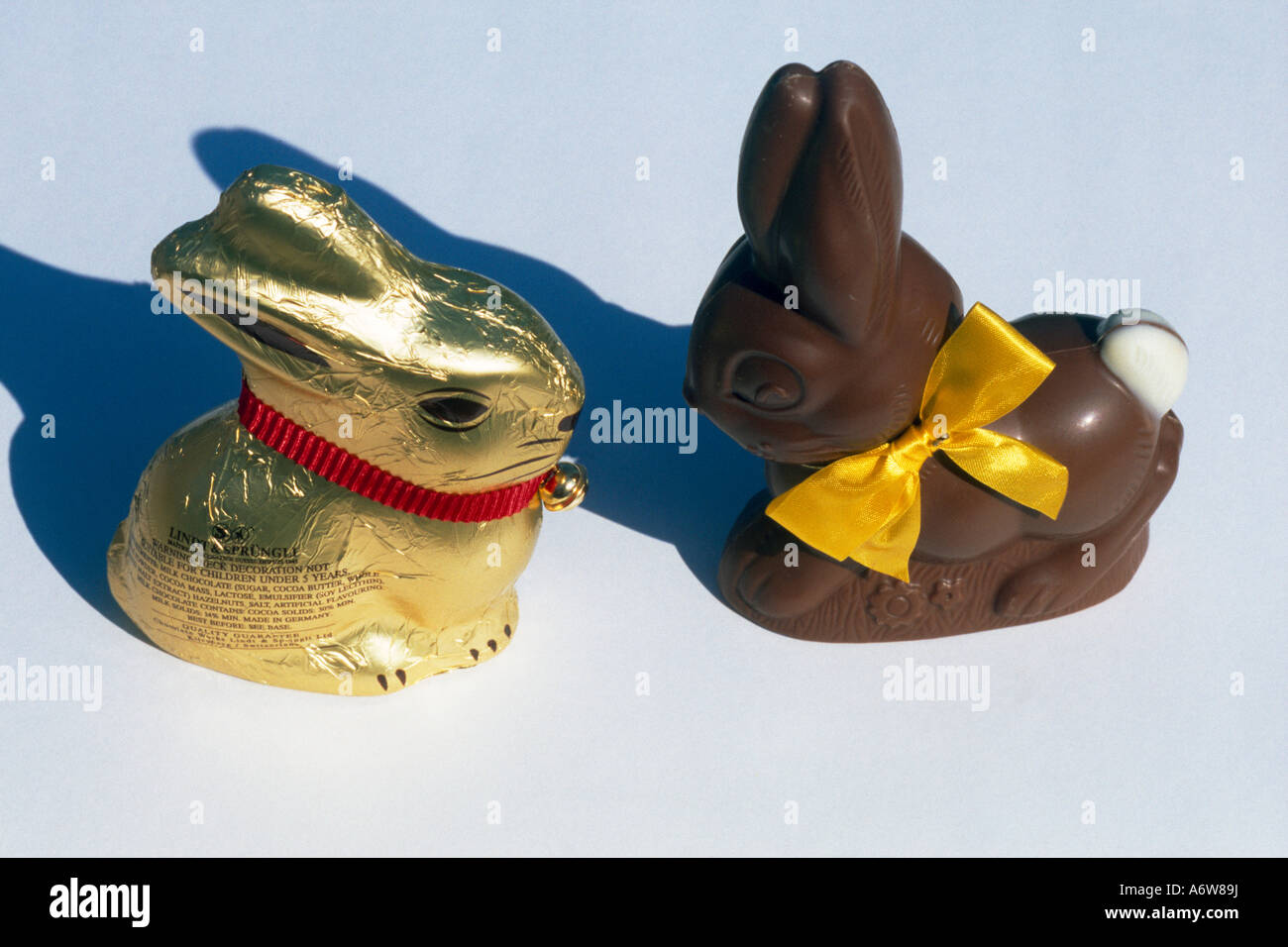 Easter Bunnies Chocolate Stock Photo