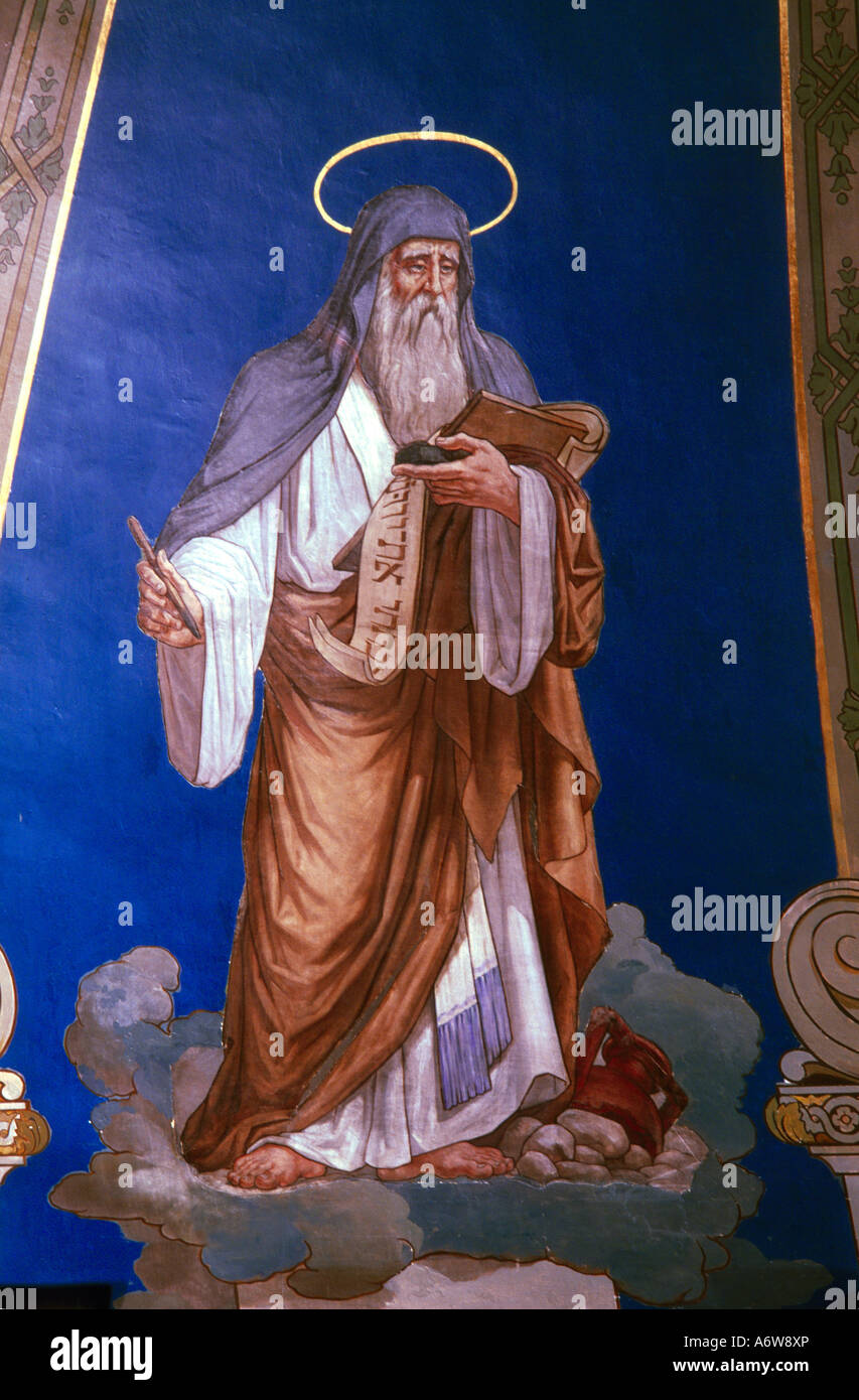 St Estephe France Church Of Saint Etienne - Moses with Tablets Stock Photo