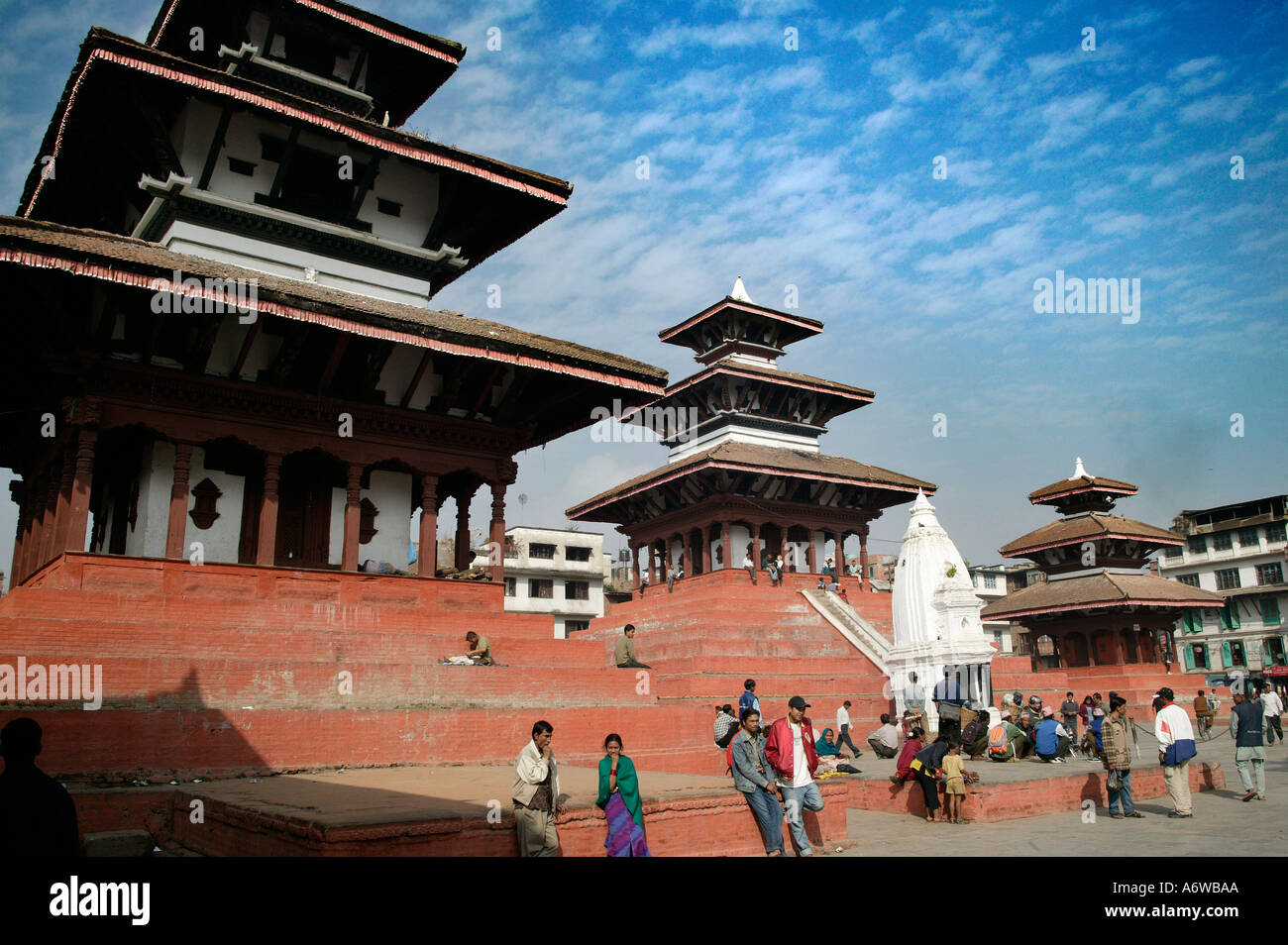 Temples in Kathmandu Durbar Square Nepal Stock Photo