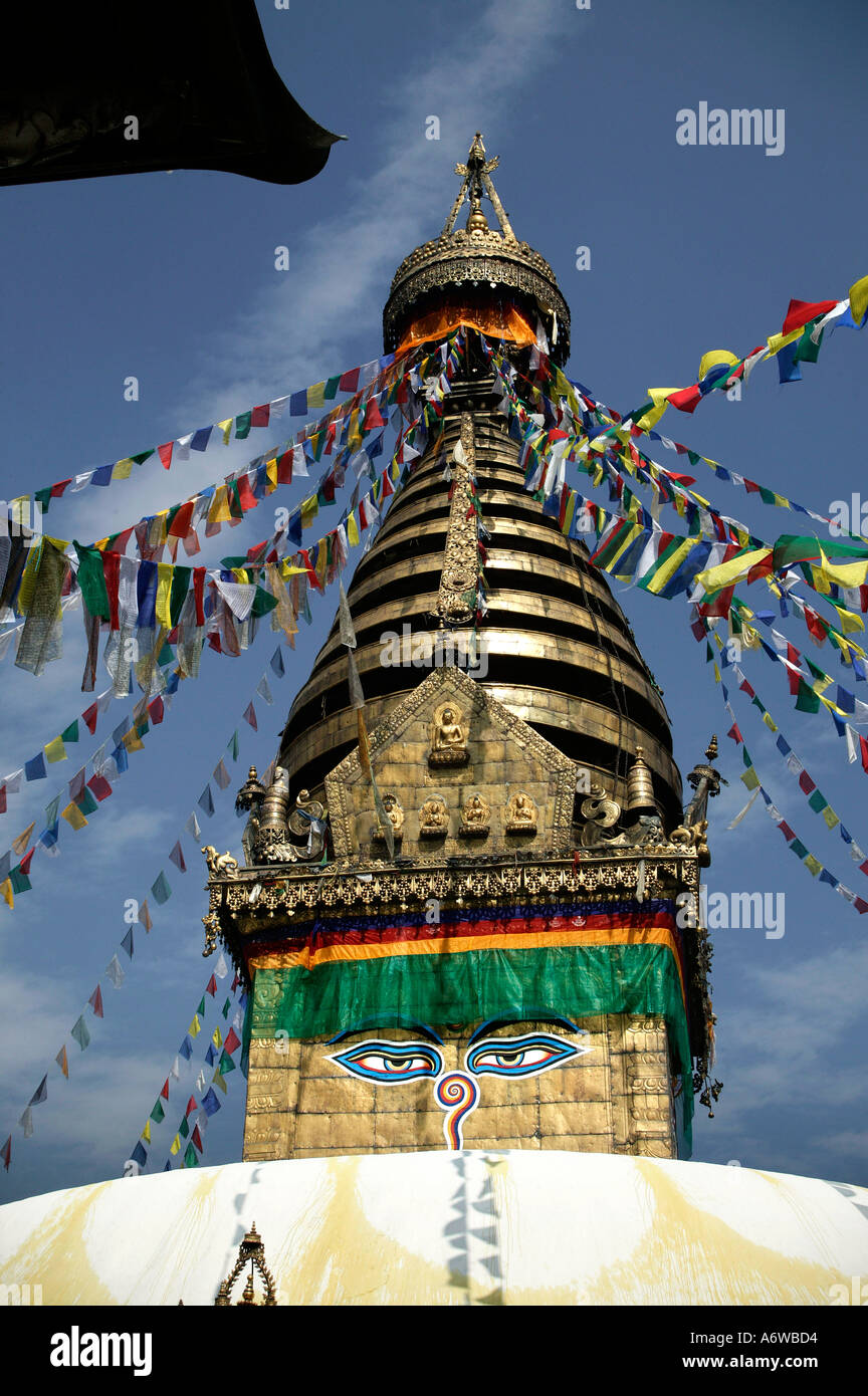 A stupa at Monkey Temple Kathmandu Nepal Stock Photo - Alamy
