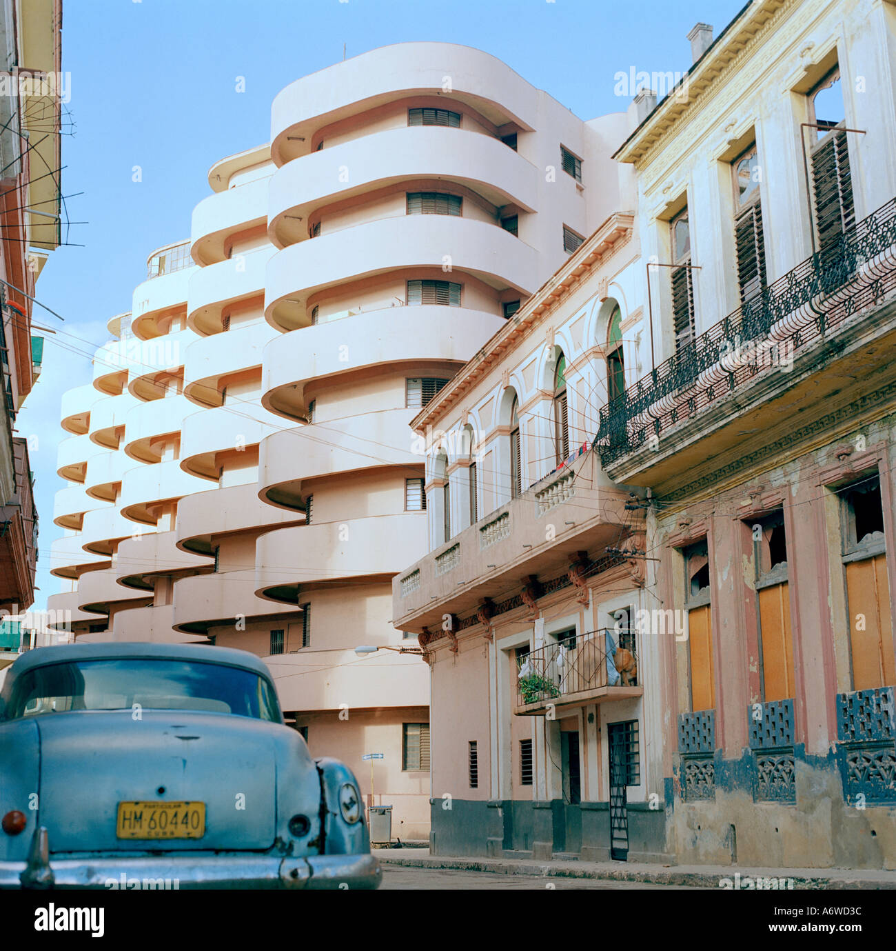 World Cities. The art deco Solimar Building in the beautiful city of Havana in Cuba In Central America. Culture Travel Latin America Stock Photo