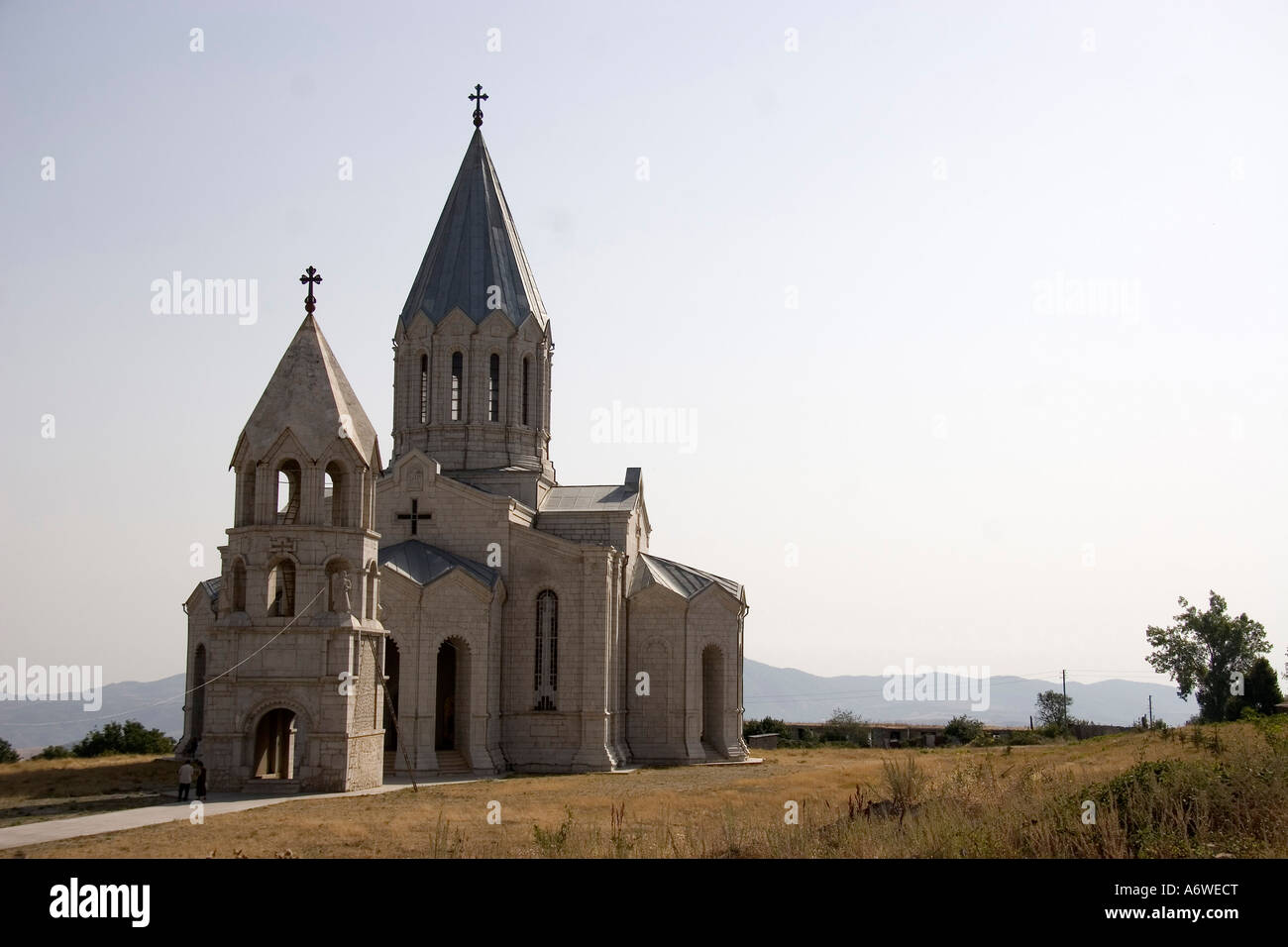 The restored Ghazanchetsots Cathedral in Shushi, Nagorno-Karabakh. Stock Photo