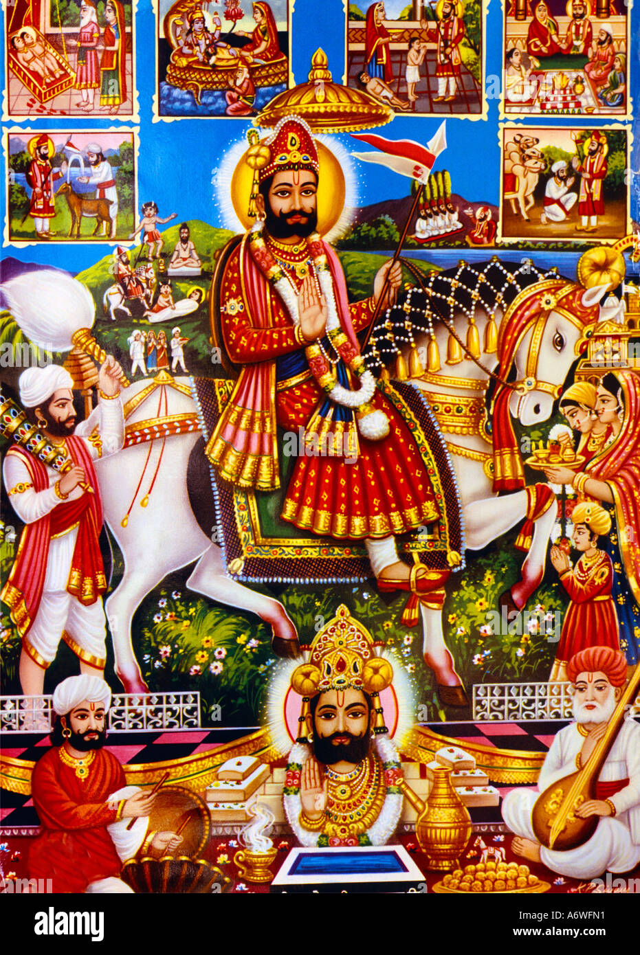 Illustration Of Ramdev Pir A Hindu Deity Of Gujarat And Rajasthan 14th Illustration Of Ramdev Pir A Hindu Deity Of Gujarat And Rajasthan 14th