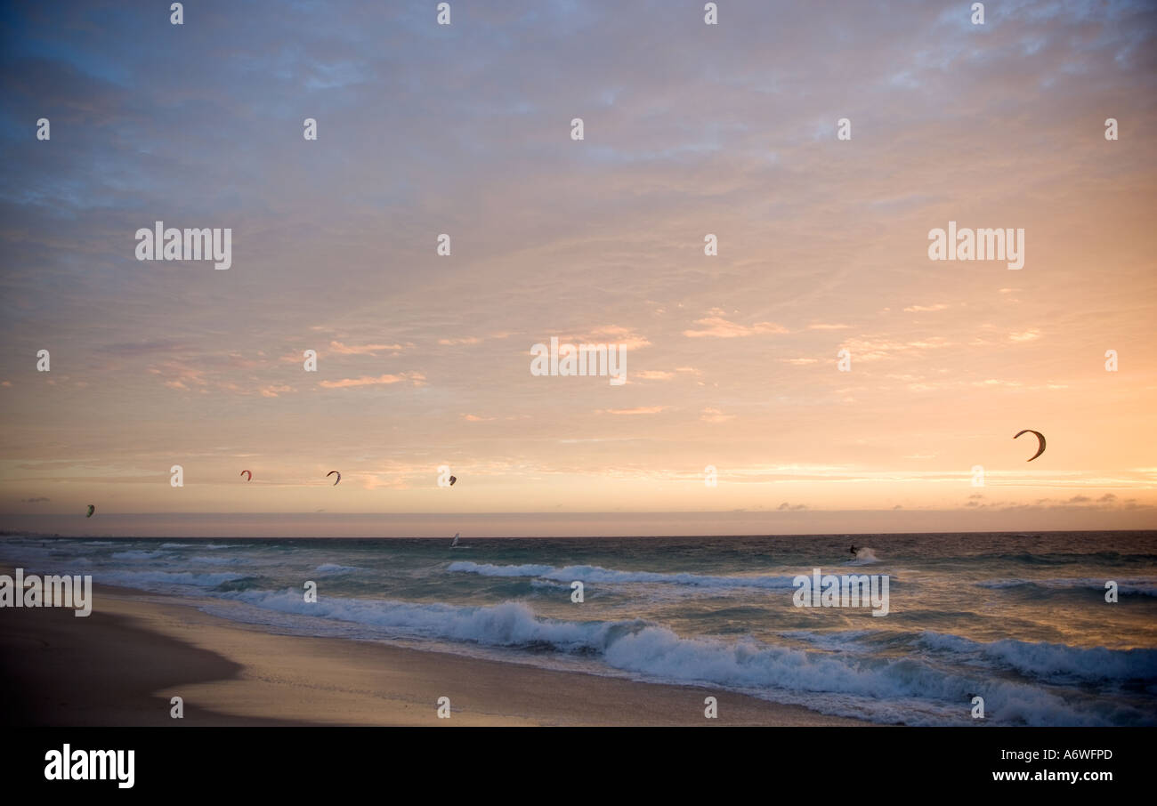 Windsurfing and Kite surfing off Scarborough Beach Perth Western