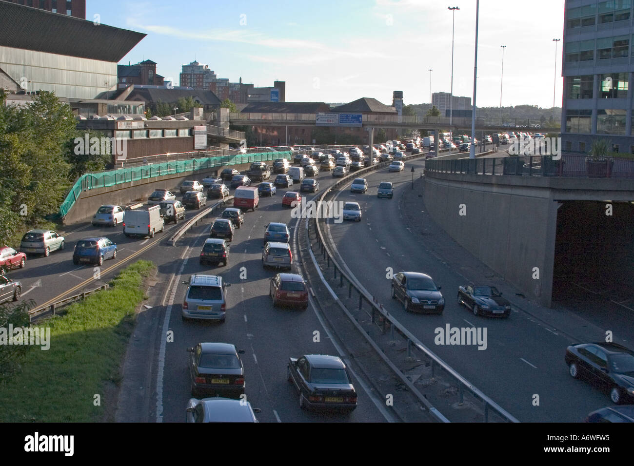 Rush Hour Traffic, Leeds City Centre Stock Photo Alamy