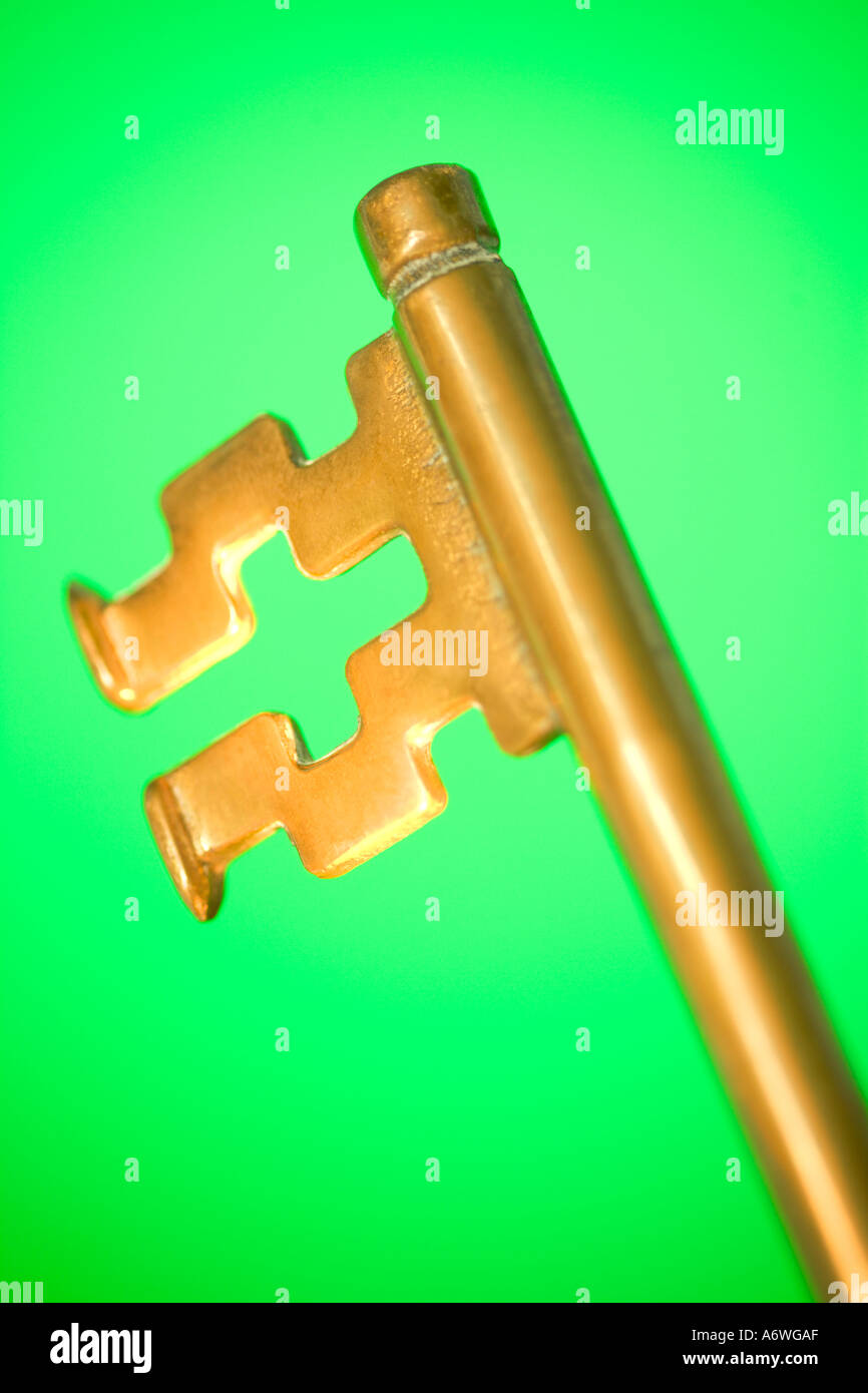 Old Brass Key Stock Photo Alamy
