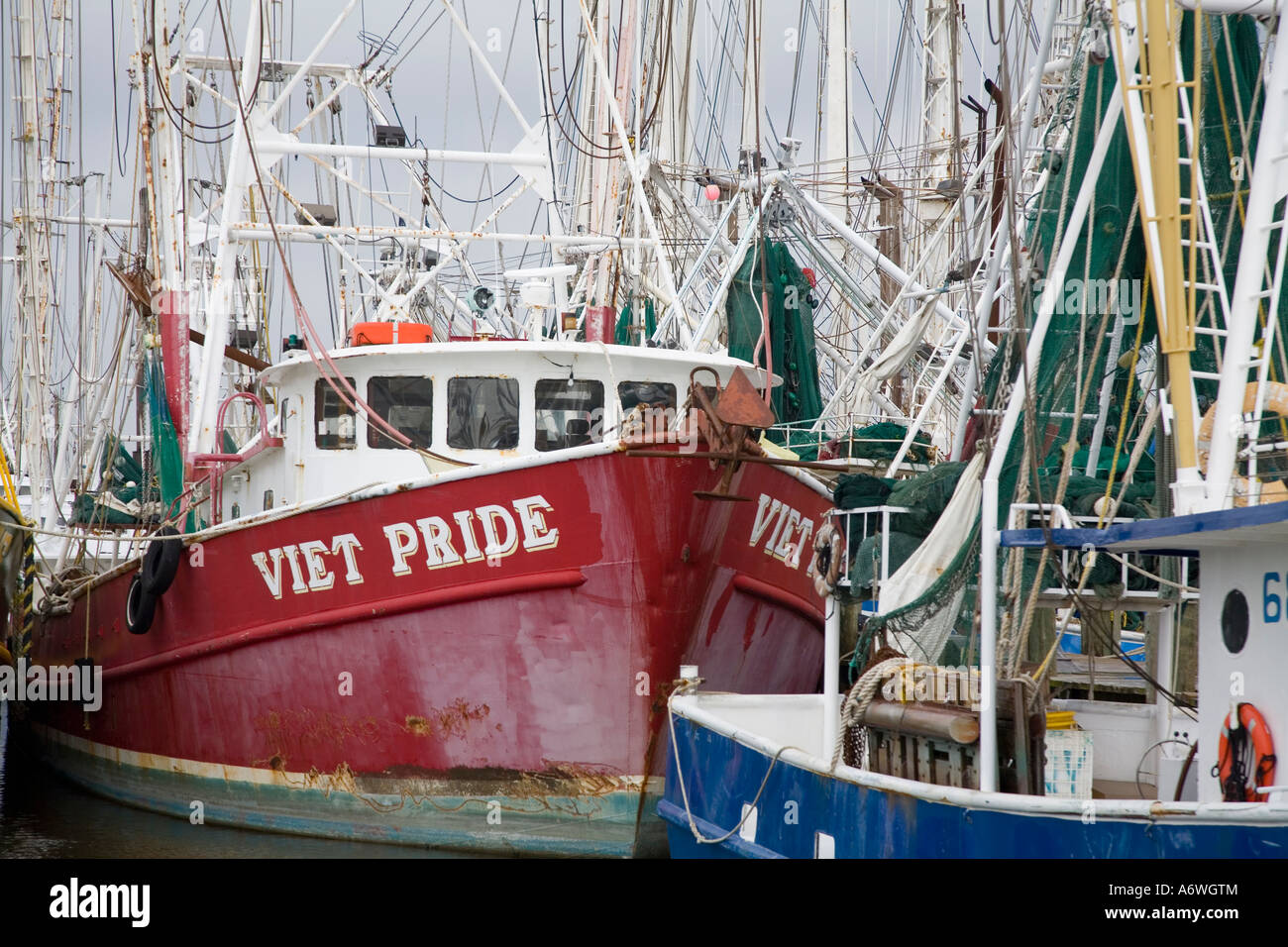 Mississippi Shrimp Boats Stock Photo