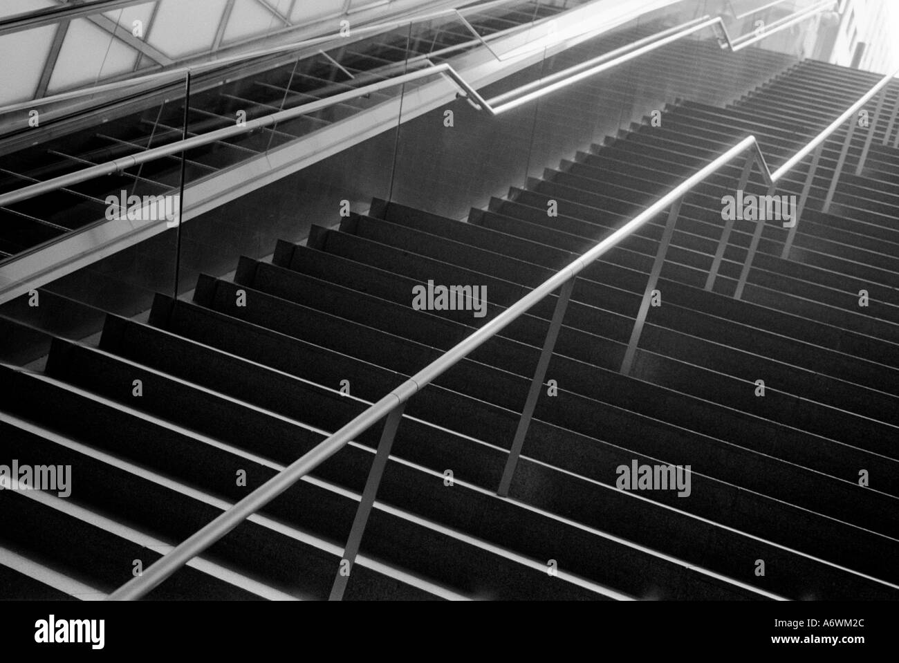 Asia, Japan, Tokyo. Stairs, Tokyo International Forum, Marunouchi Stock Photo