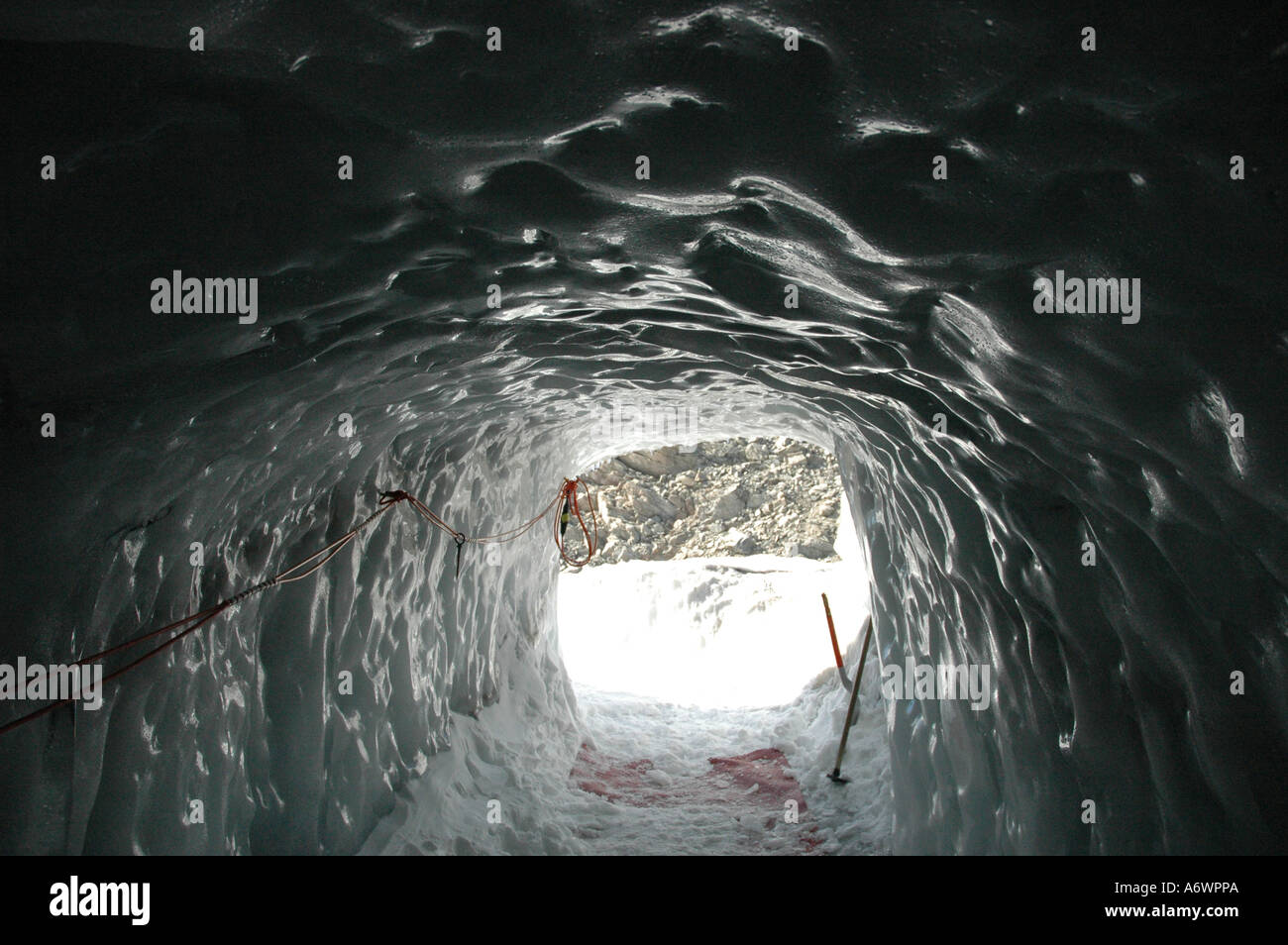 Eishoehle Eishöhle glacial cave Eiszapfen icicle Eis ice Stock Photo