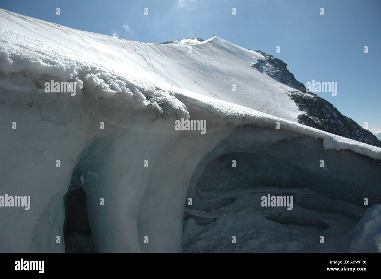 Eishoehle Eishöhle glacial cave Eiszapfen icicle Eis ice Stock Photo