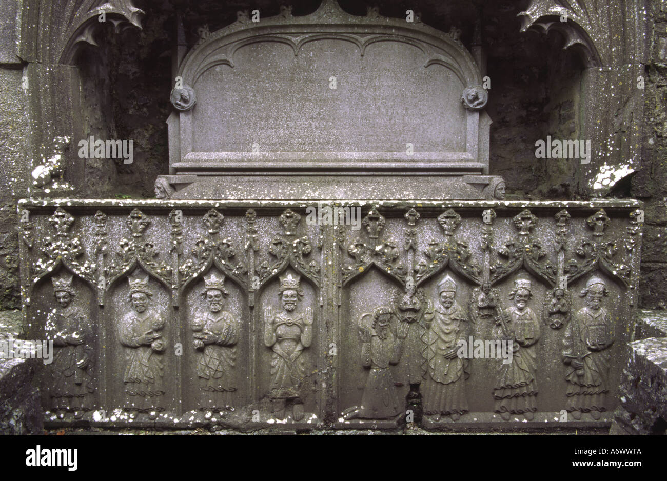 Tomb at Straide Friary National Monument Ireland Stock Photo