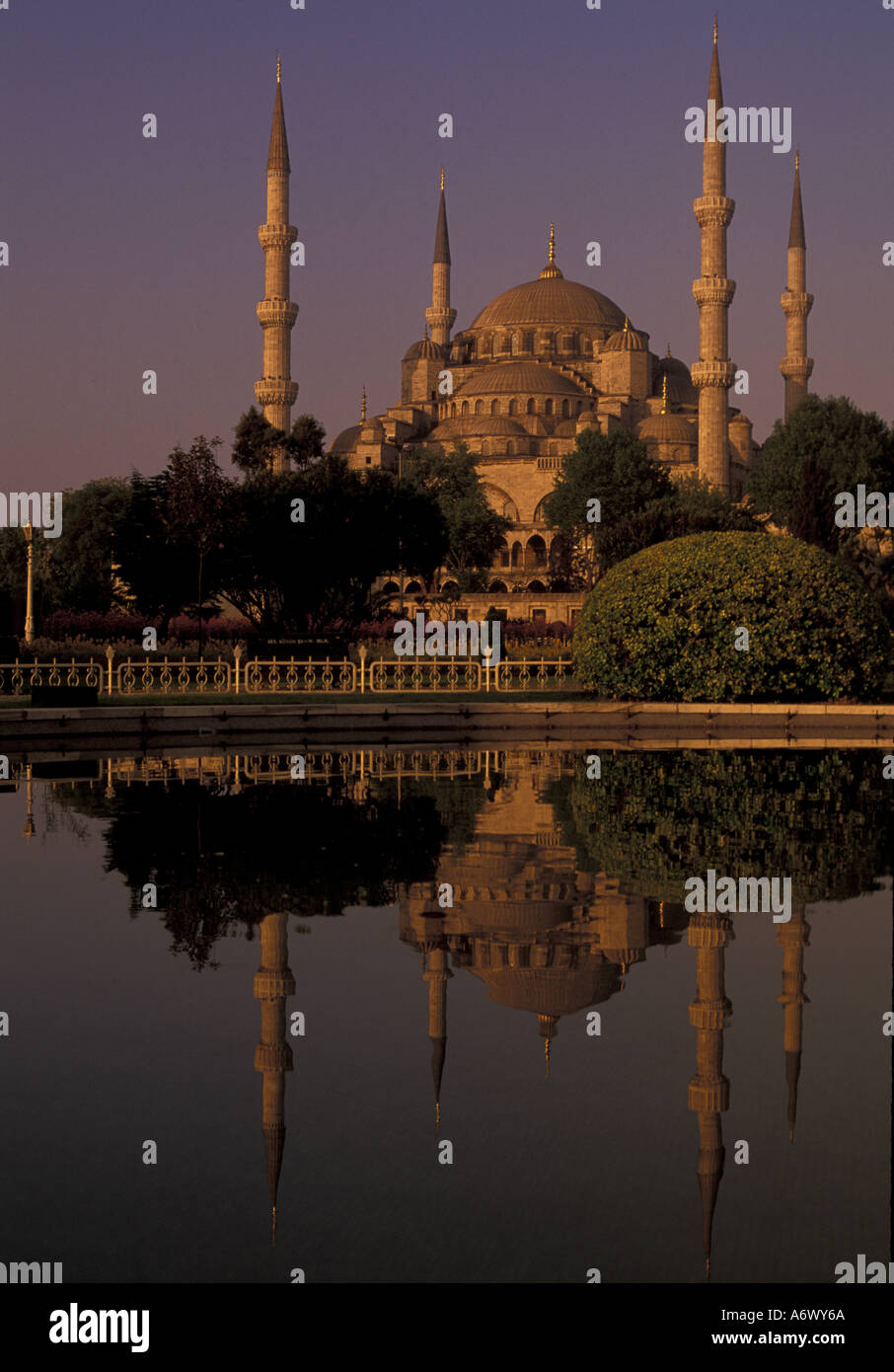 Turkey, Istanbul. The Blue Mosque reflection in morning Stock Photo - Alamy