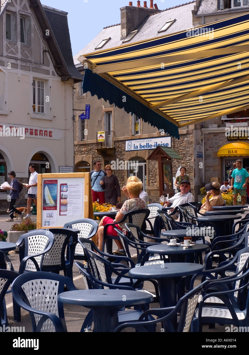 france brittany finistere the holiday resort and port of ROSCOFF Stock Photo