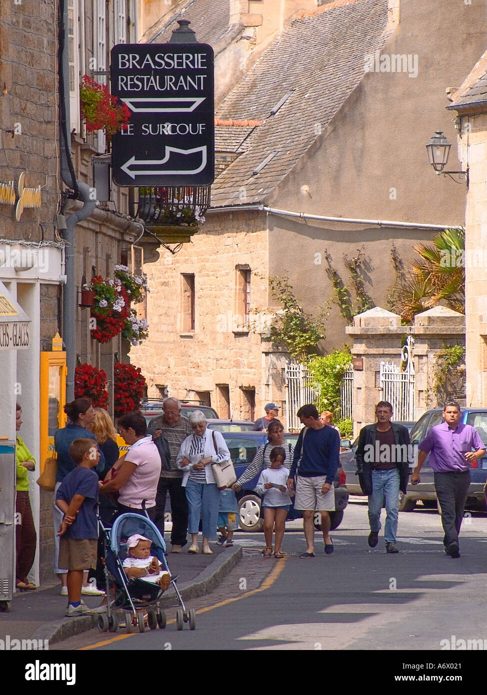 france brittany finistere the holiday resort and port of ROSCOFF Stock Photo