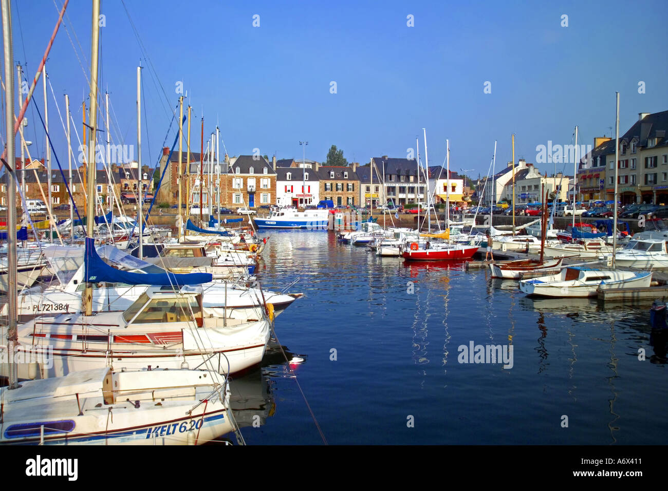 France Brittany Cote D Armor Harbour PAIMPOL Stock Photo Alamy