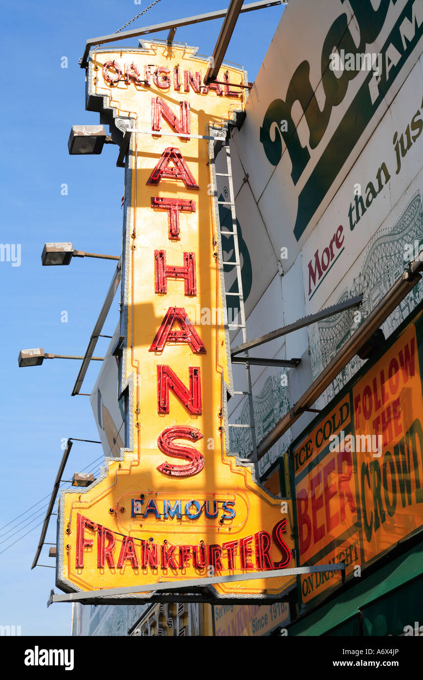The original Nathans famous hotdogs Coney Island Brooklyn New York City ...