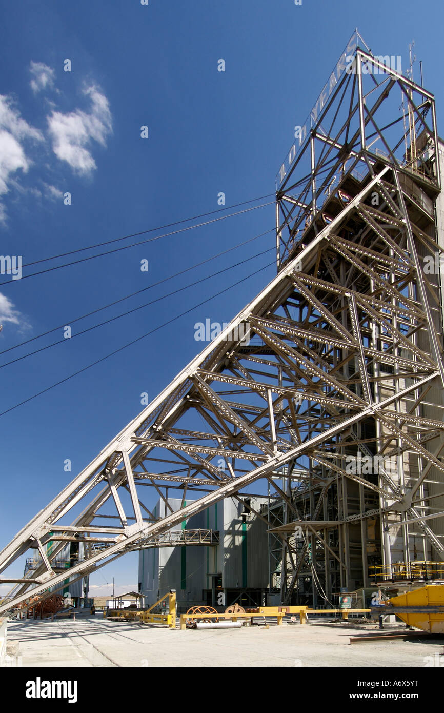 The exterior of shaft number one of the Cullinan diamond mine in Cullinan South Africa. Stock Photo