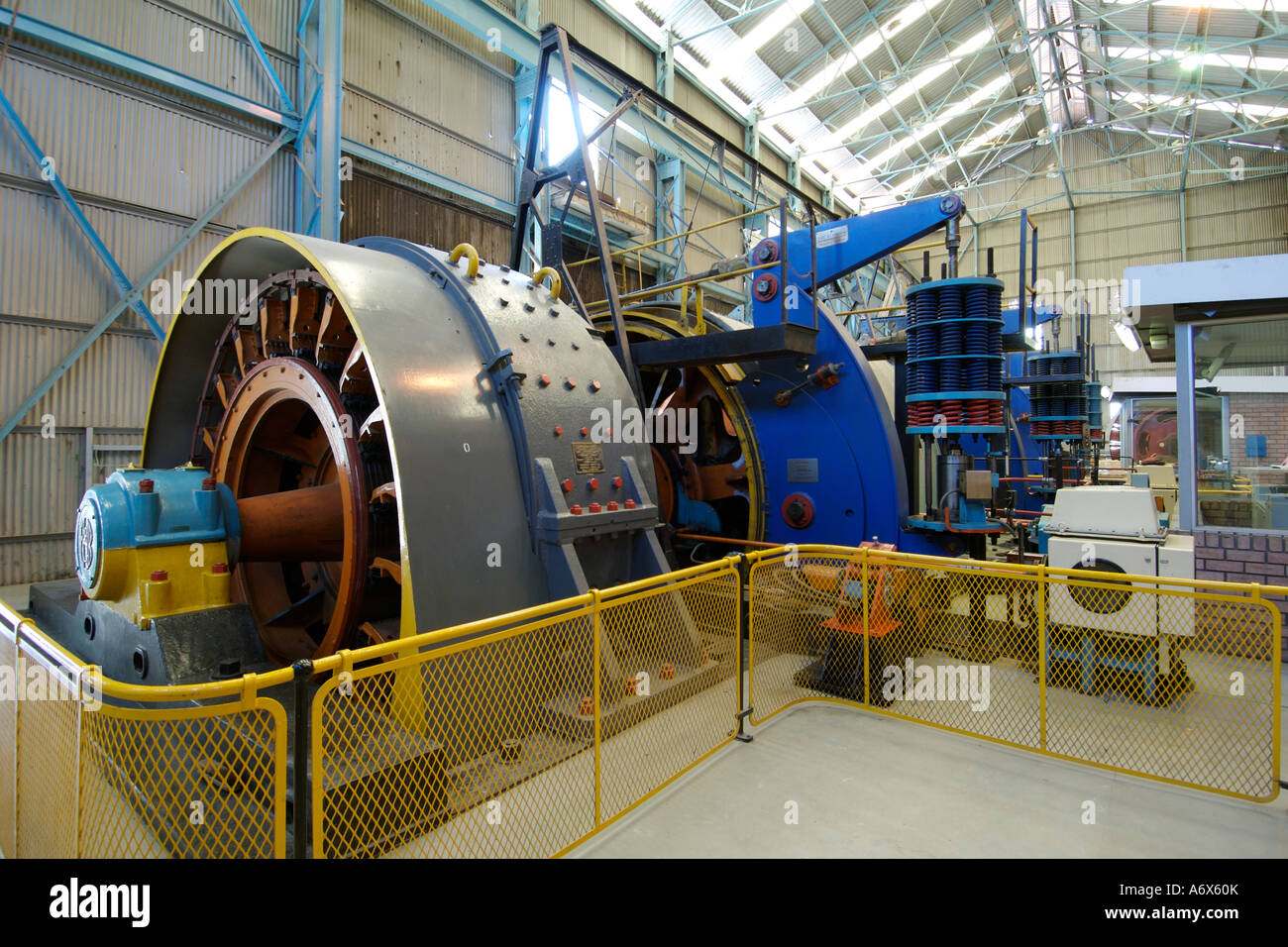 Interior of the hoist room for shaft number one at the Cullinan Stock