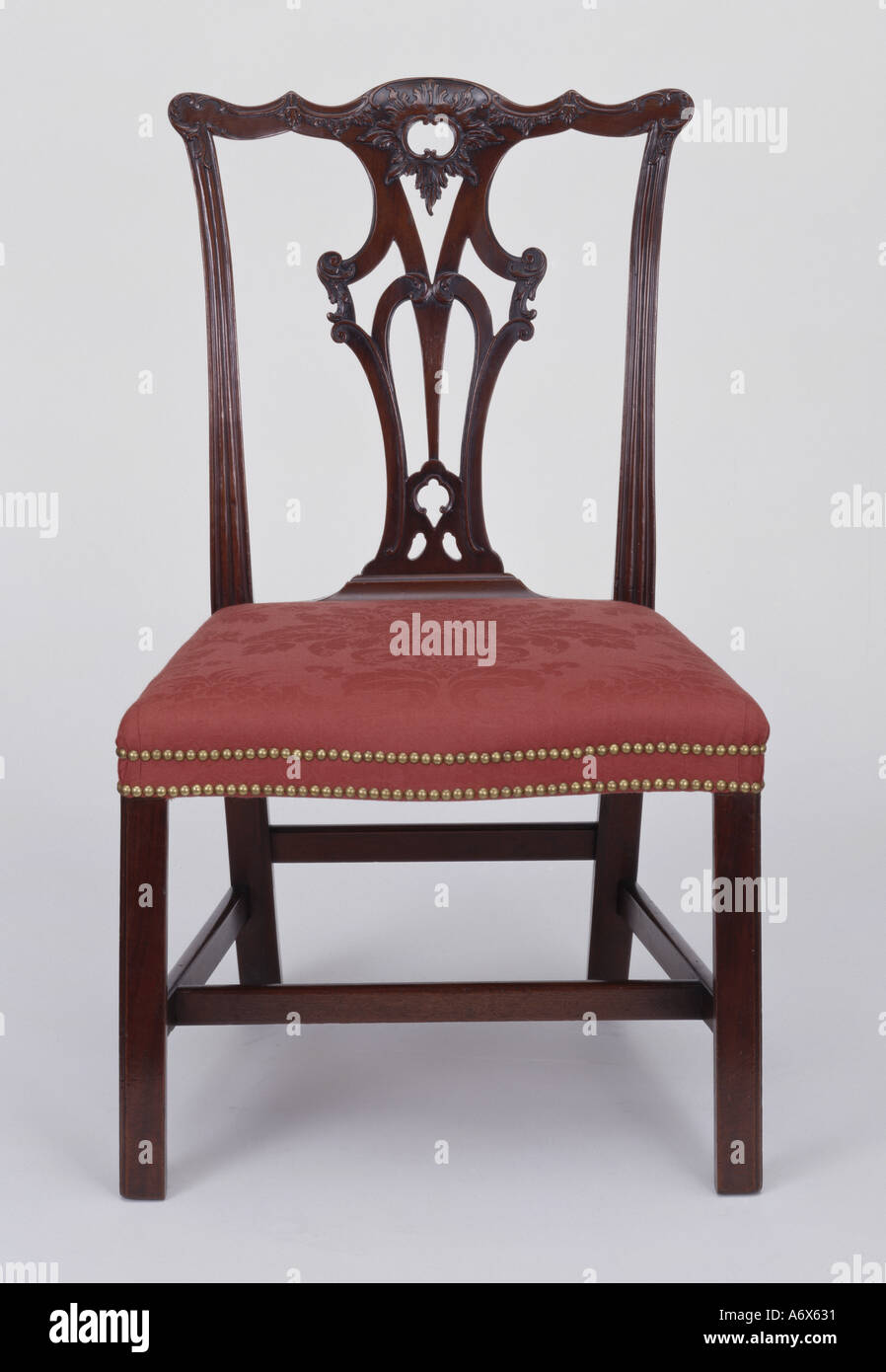 Side Chair after Thomas Chippendale. England, late 18th century. Stock Photo