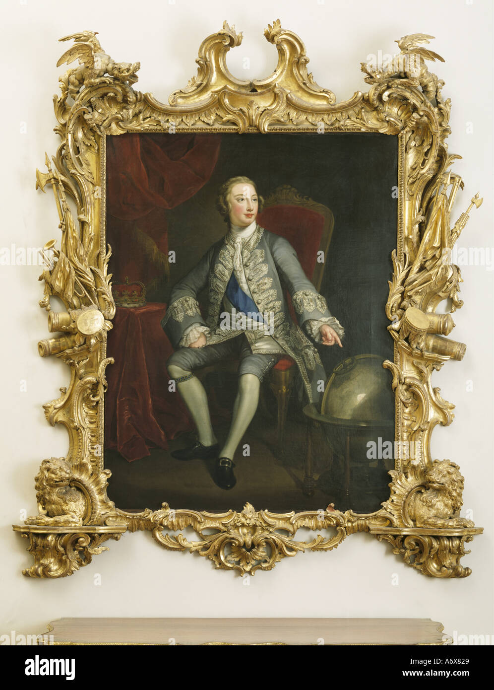 King George III attributed to Paul Petit. London, England, c.1750. Stock Photo