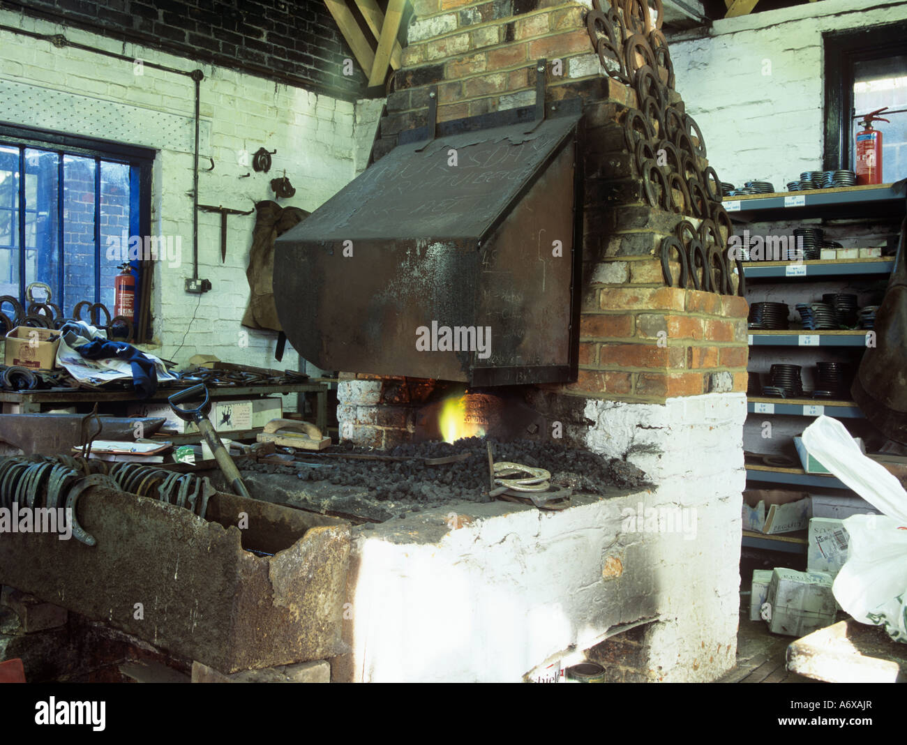 ABINGER HAMMER SURREY UK January Inside a working of this village