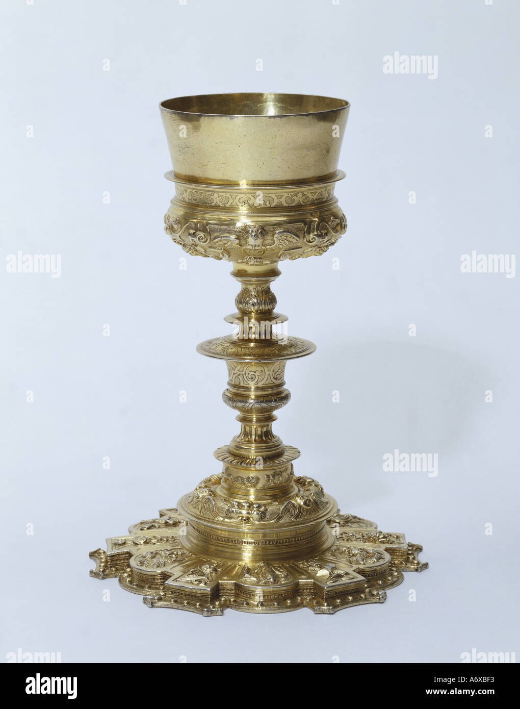 Silver Chalice. Spain, mid 16th century. Stock Photo