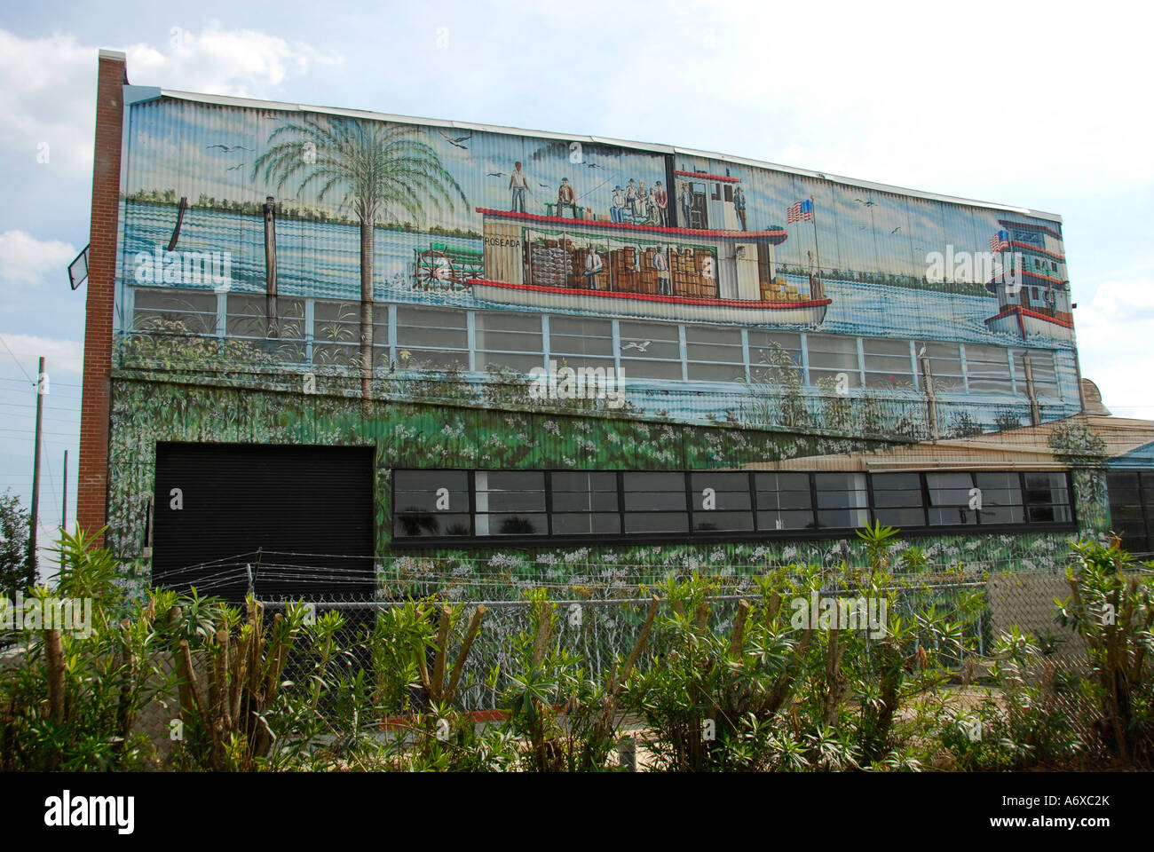Famous artistic painted murals on buildings in Historic downtown