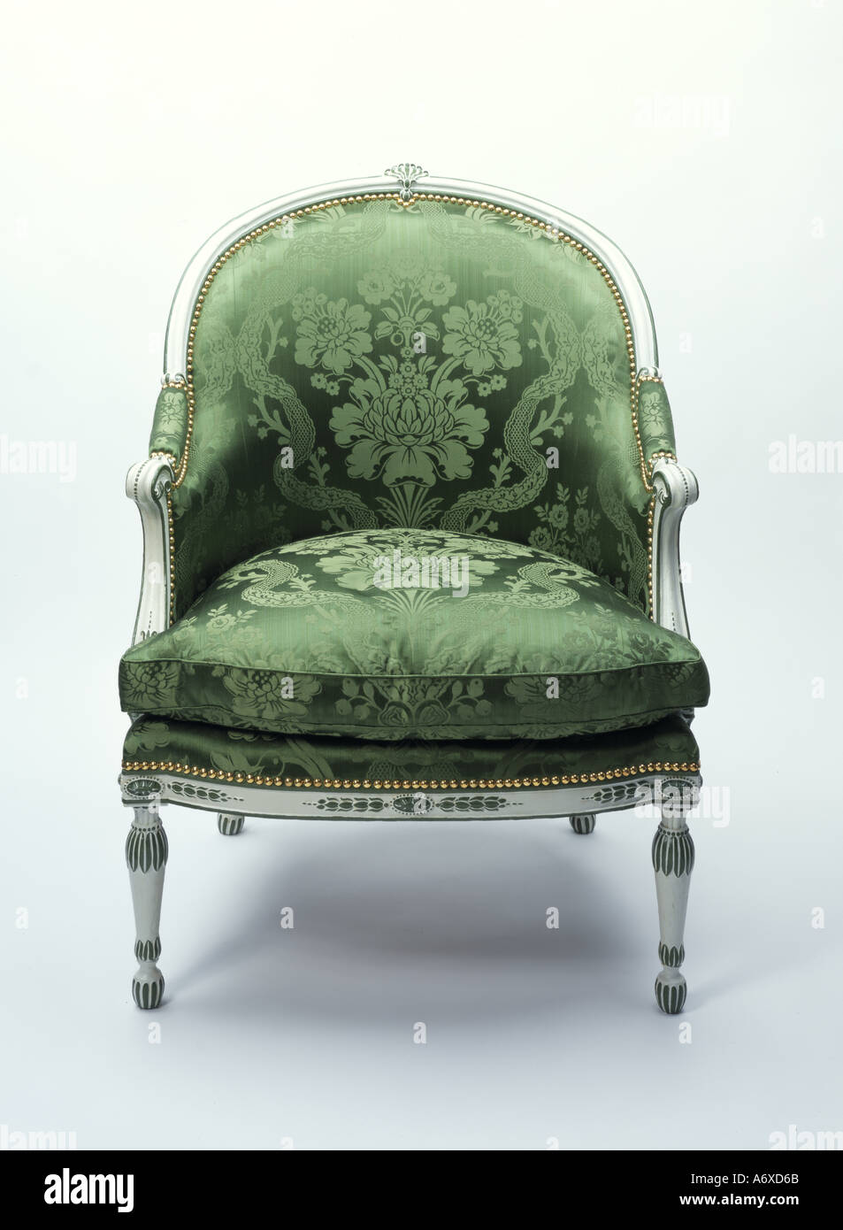 Bergère chair by the Thomas Chippendale Workshop. England, 1772. Stock Photo