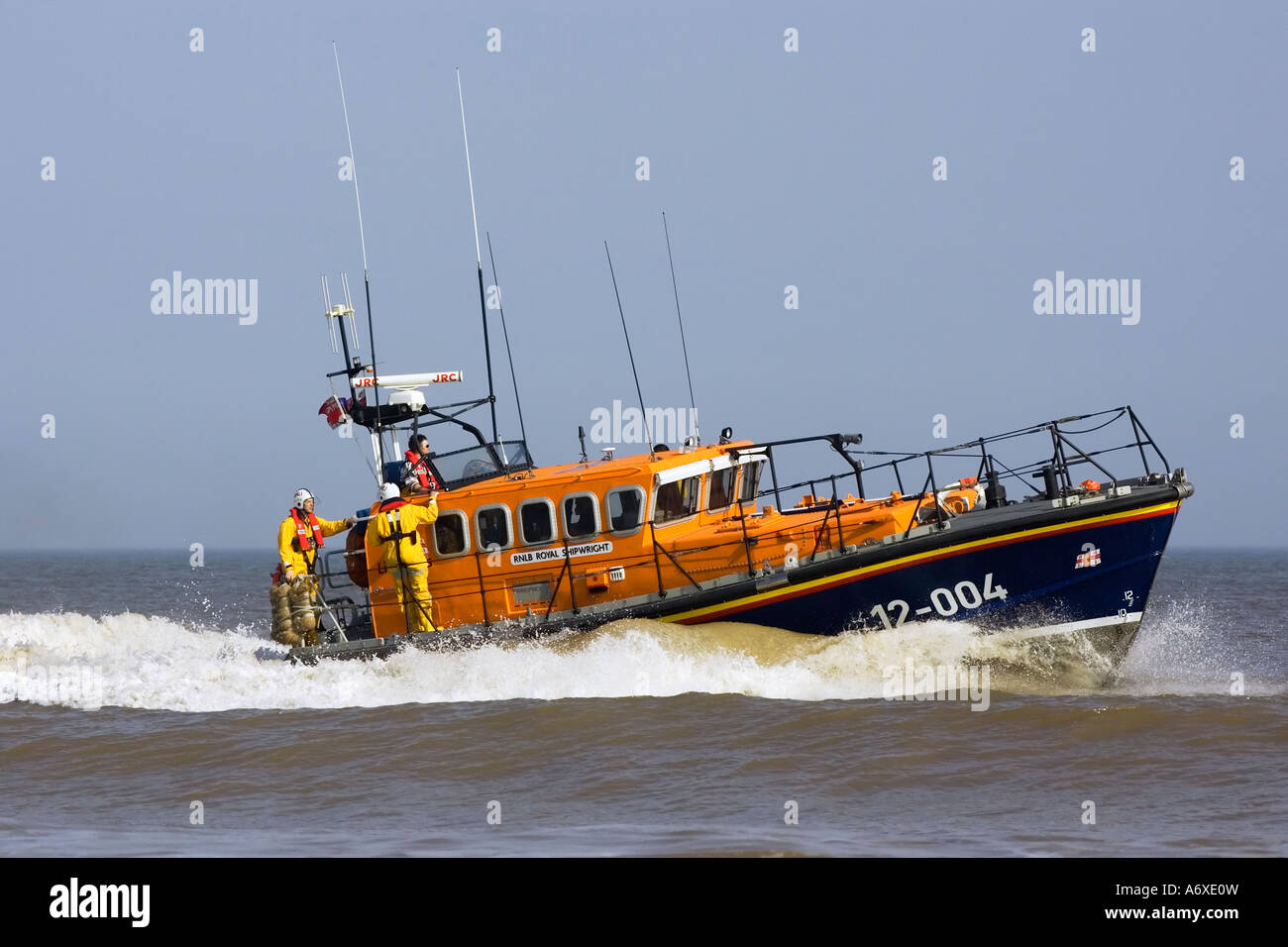 12 004 The RNLI Mersey class vessel the Royal Shipwright going through ...
