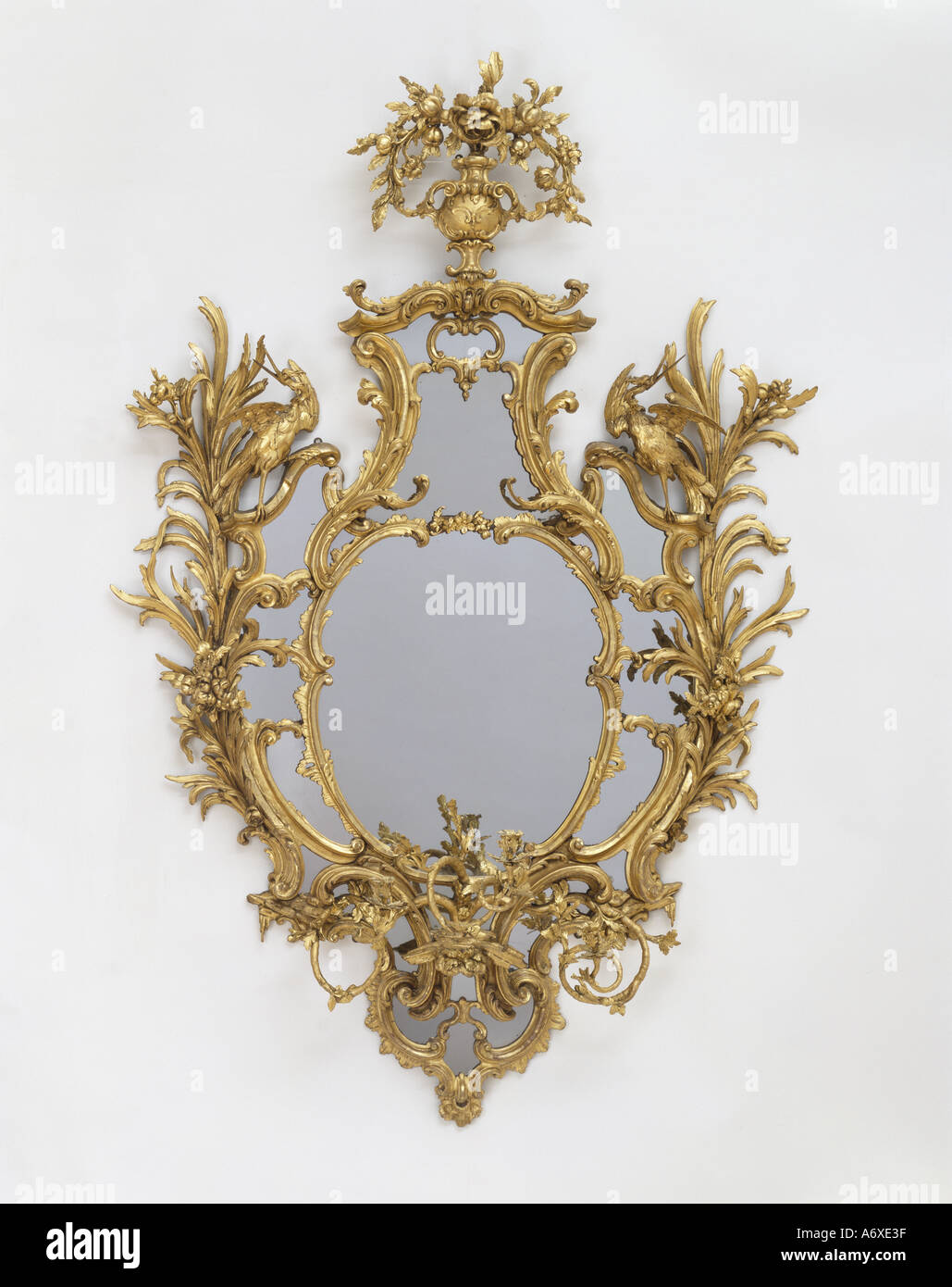 Mirror after Thomas Chippendale. England, mid 18th century. Stock Photo