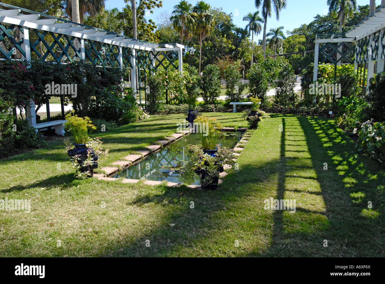 Southwest Ft Fort Meyers Myers Florida FL Minas Mina Moonlight Garden located on Edison and Ford Winter Estates Stock Photo
