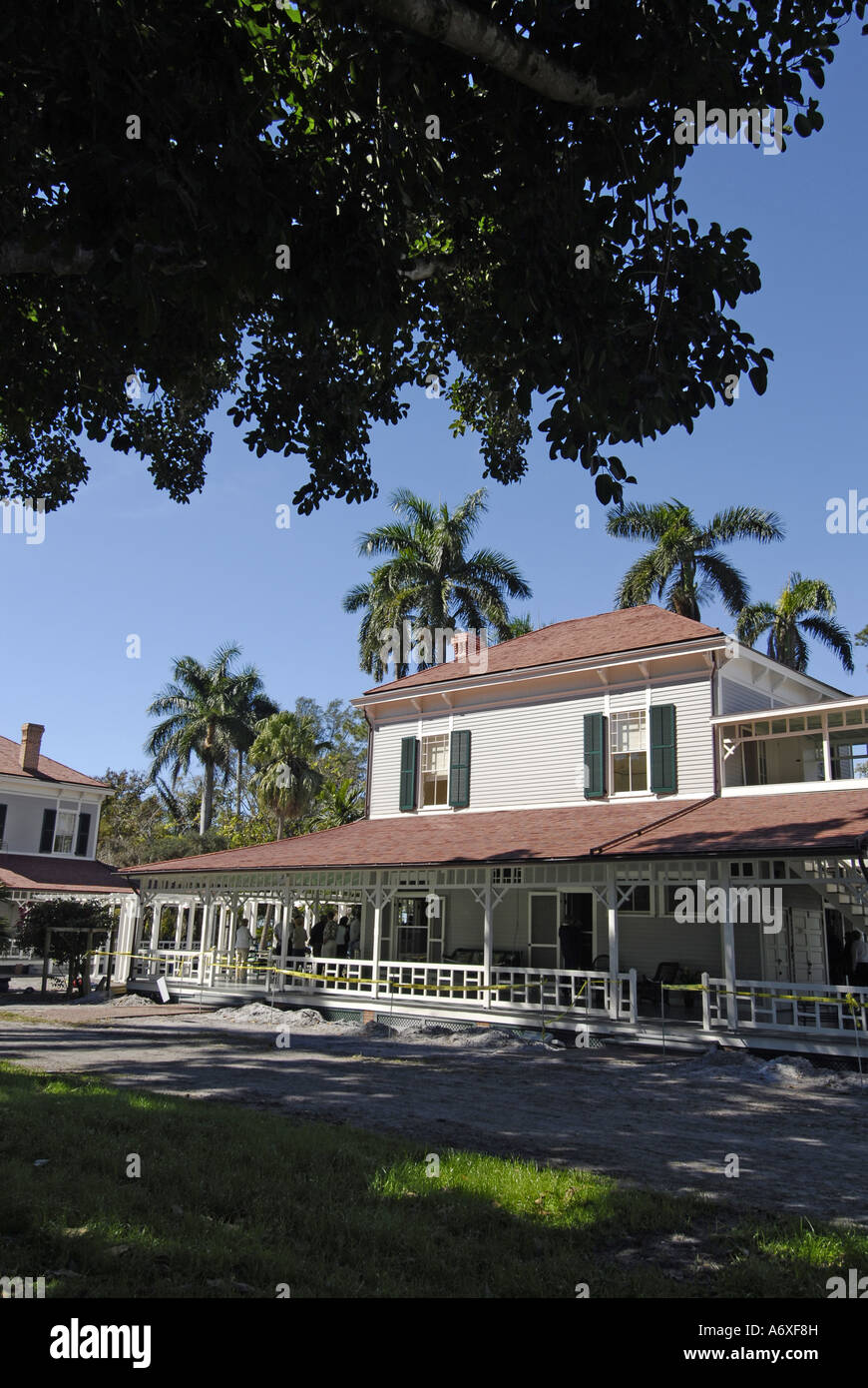 Southwest Ft Fort Meyers Myers Florida FL Edison and Ford Winter Estates Edison Seminole Lodge Stock Photo