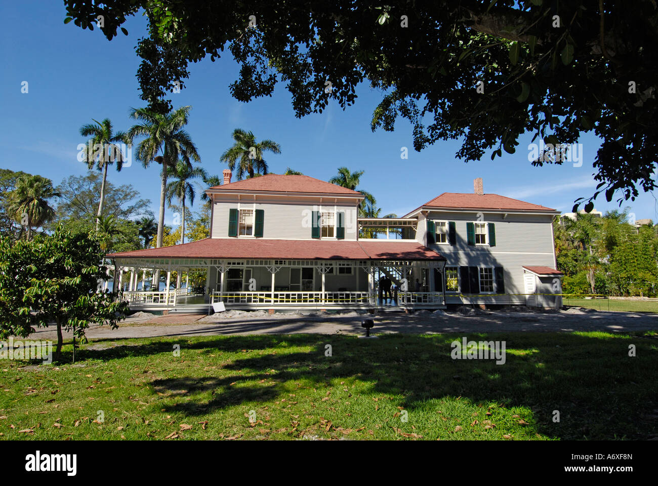 Southwest Ft Fort Meyers Myers Florida FL Edison and Ford Winter Estates Seminole Lodge Stock Photo